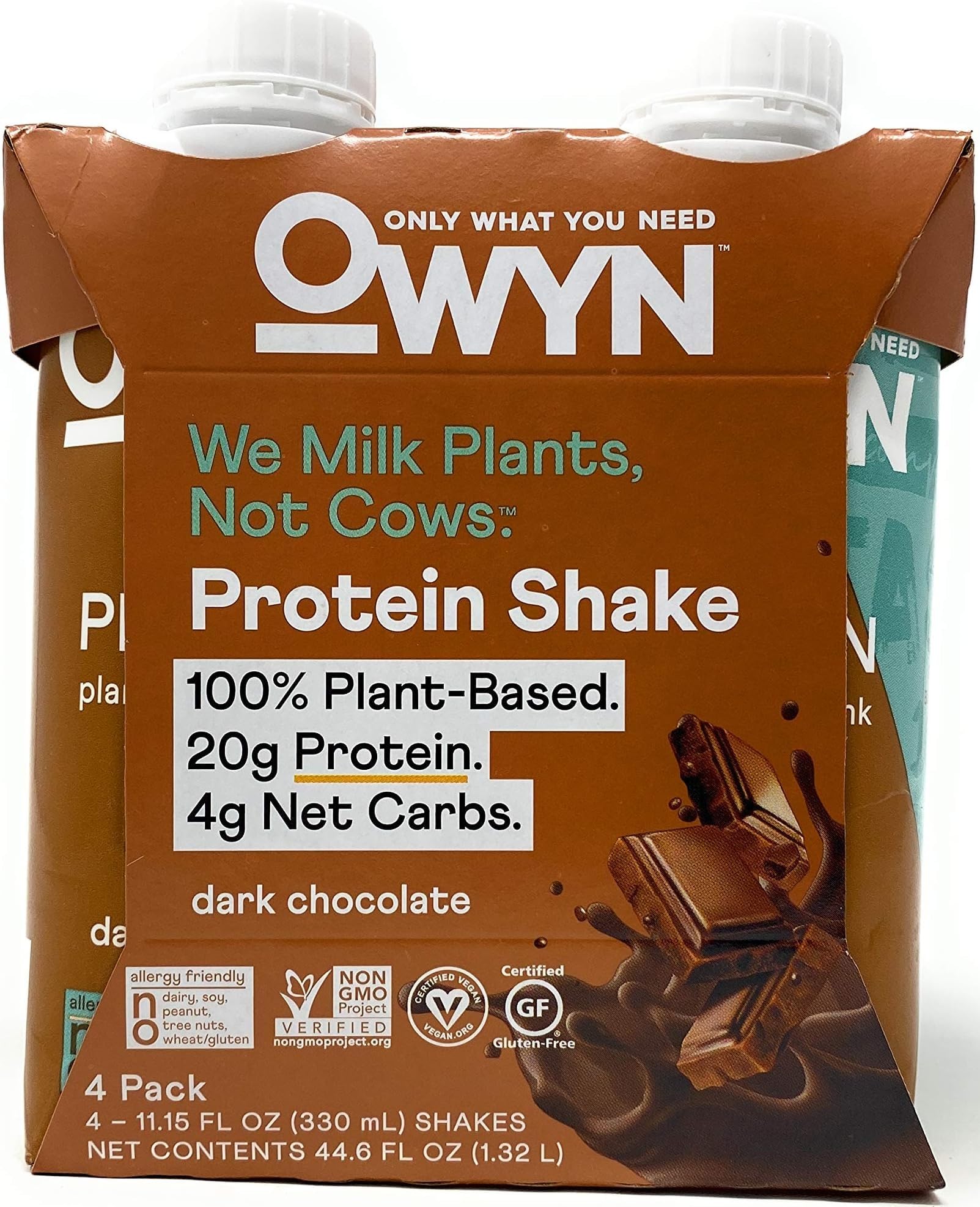 Owyn Dark Chocolate Plant Based Protein Shake 4pk, 11.15 FZ