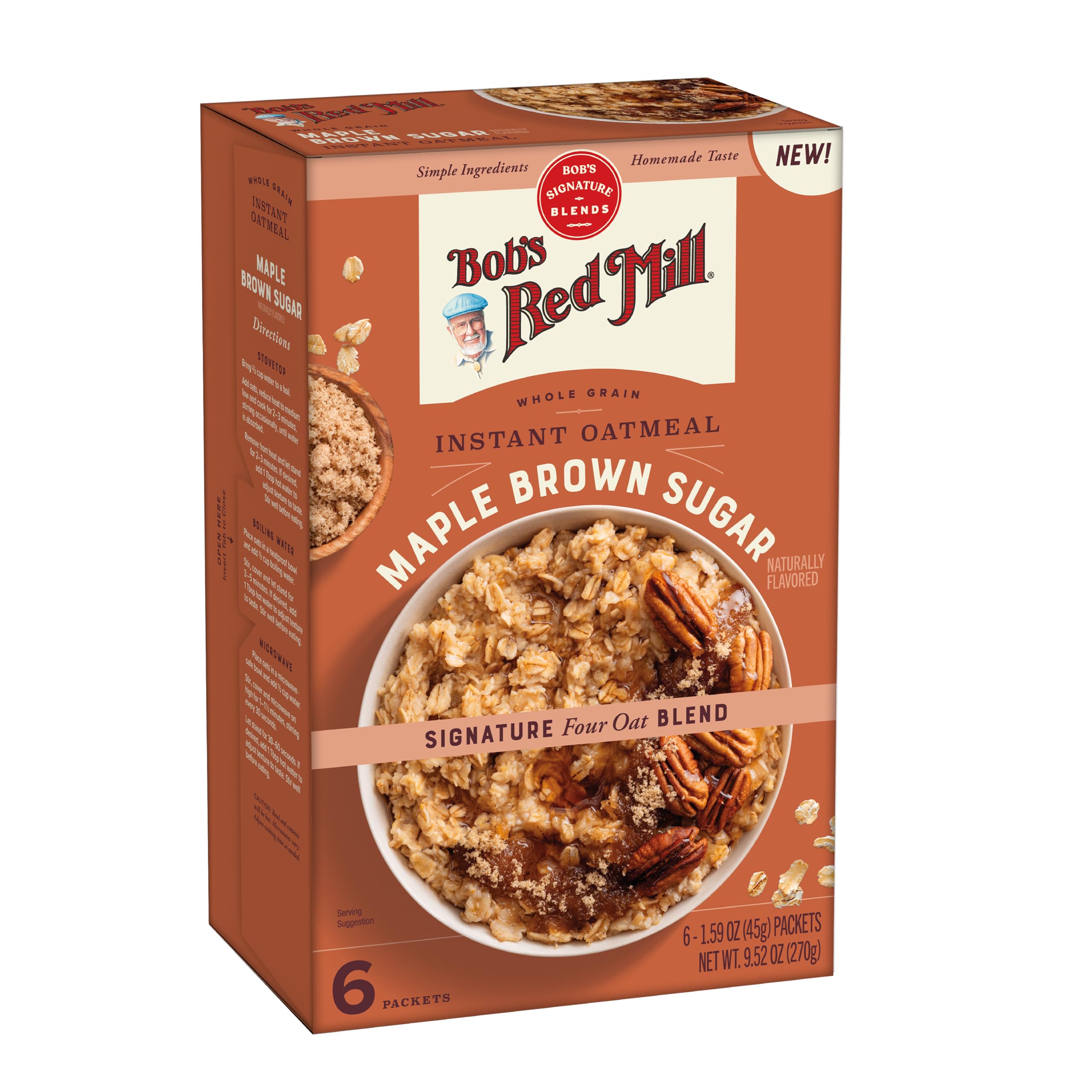 Bob's Red Mill Classic Instant Oatmeal Packets, 6 packets