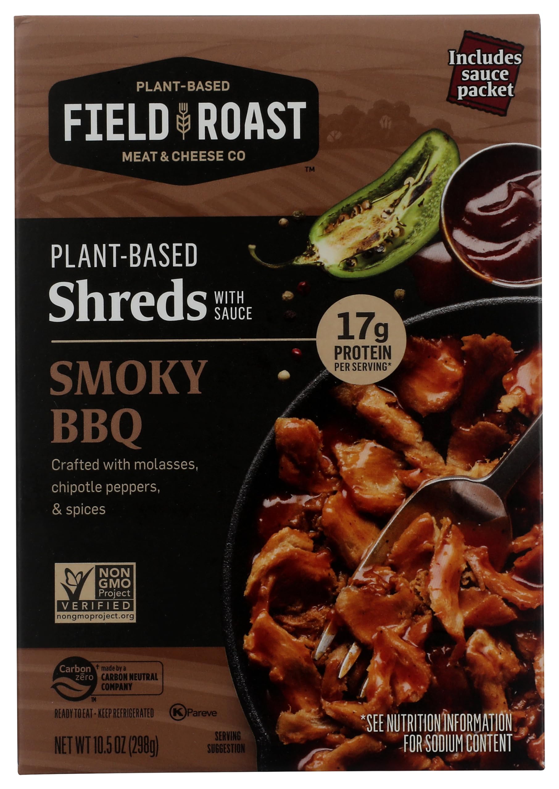 Field Roast Smokey BBQ Shreds, 10.5 Ounce