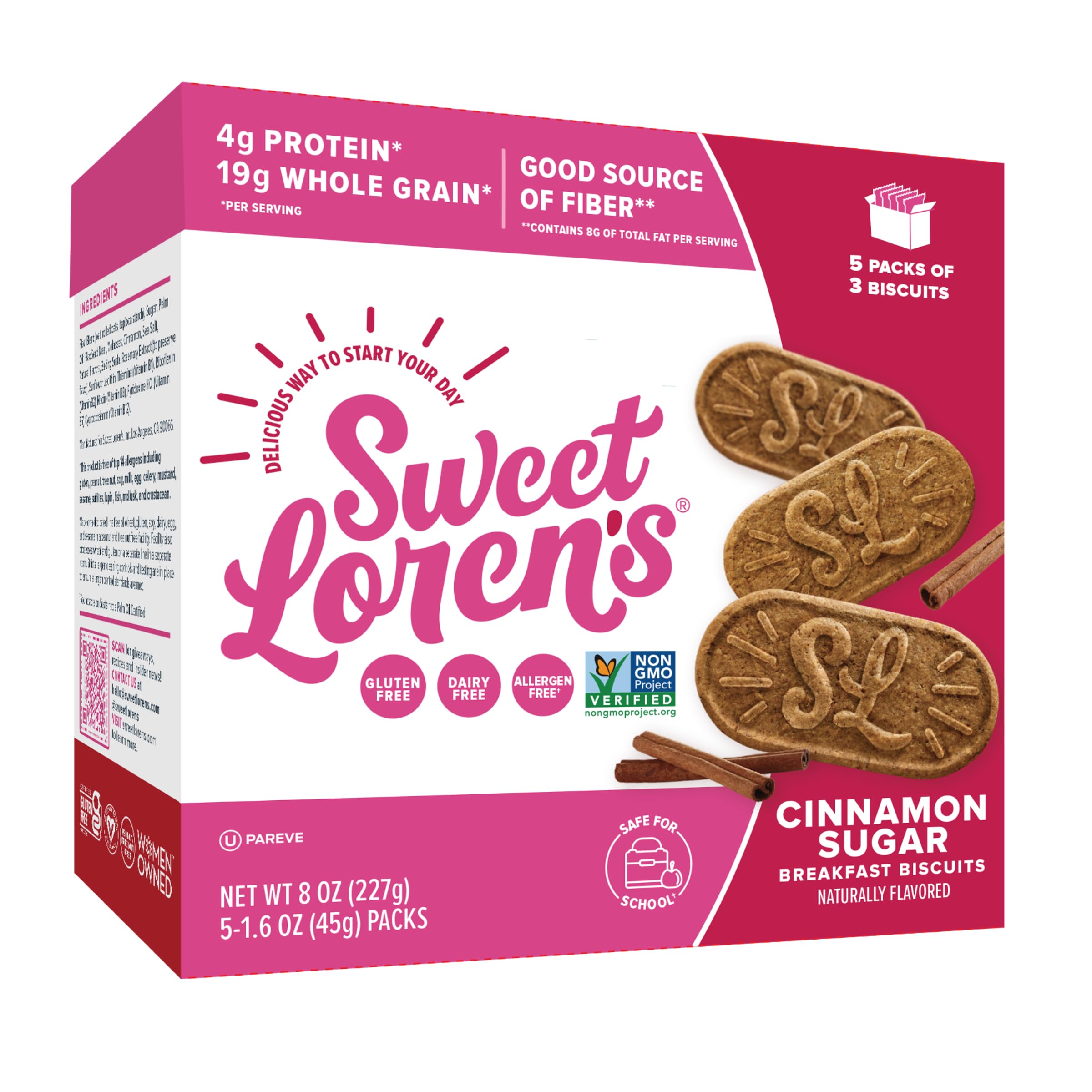 Sweet Loren's Gluten Free & Vegan Cinnamon Sugar Breakfast Biscuits