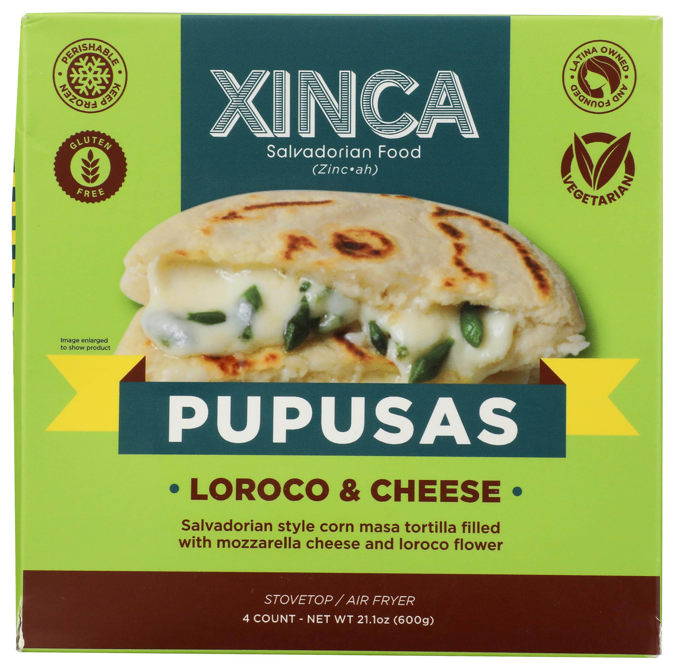 Xinca Foods Loroco and Cheese Pupusas, 21 OZ