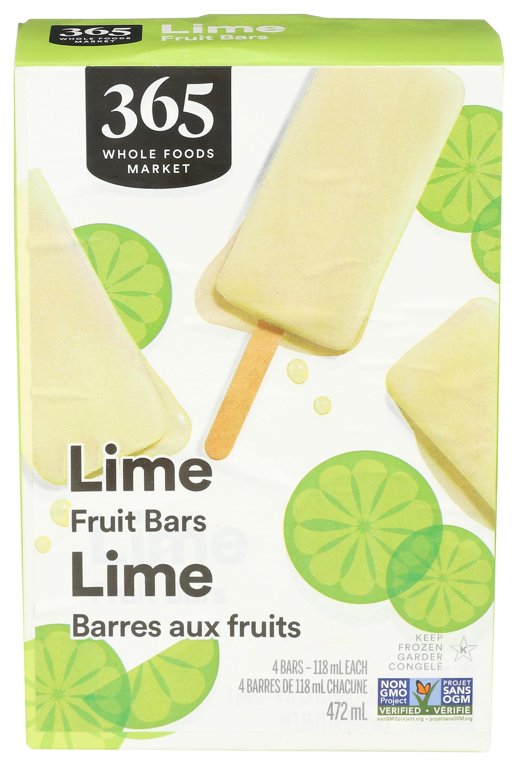 Lime Fruit Bars, 4 fl oz, 4 ct, (Frozen)