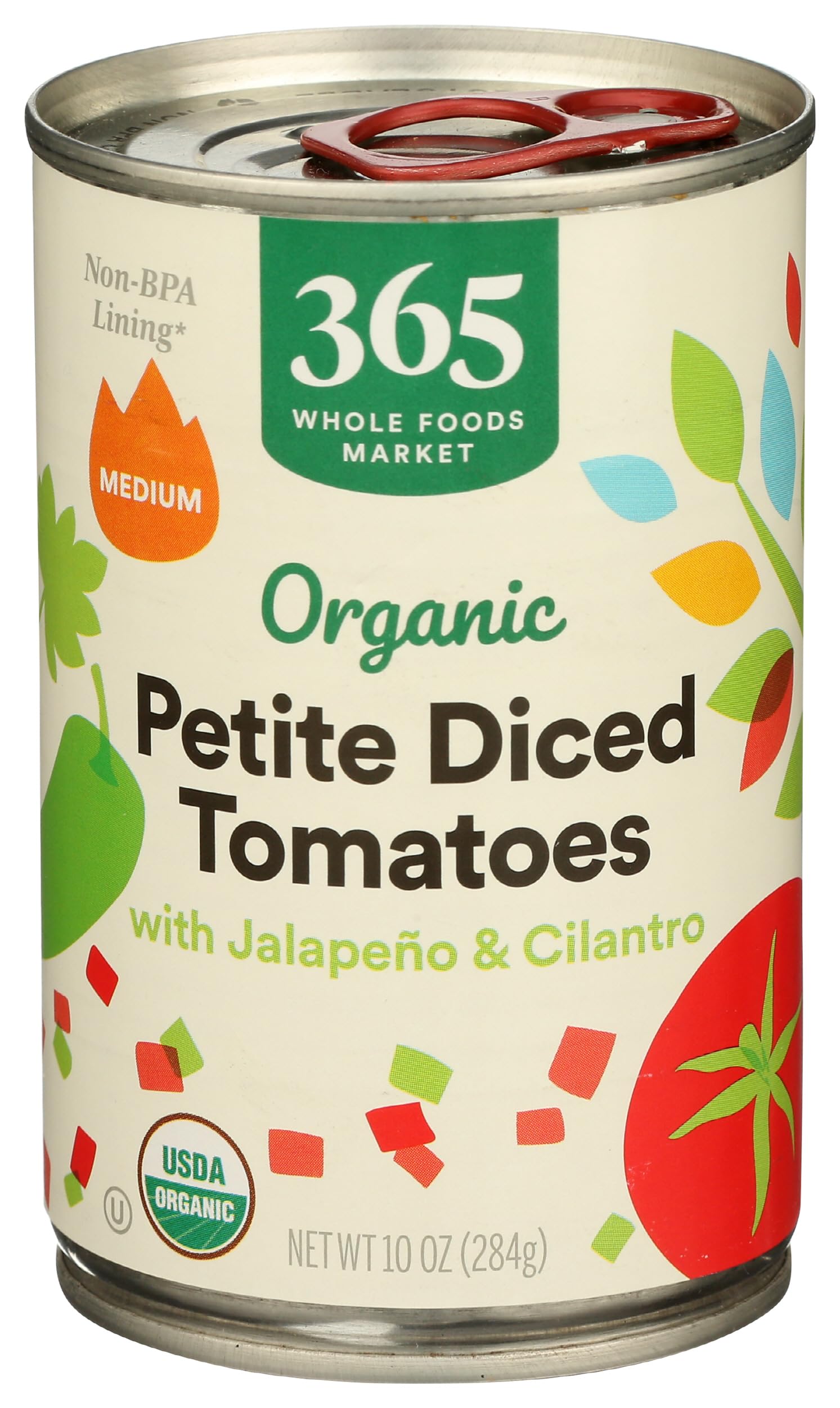 Organic Petite Diced Tomatoes with Jalapeno & Cilantro, 10 oz