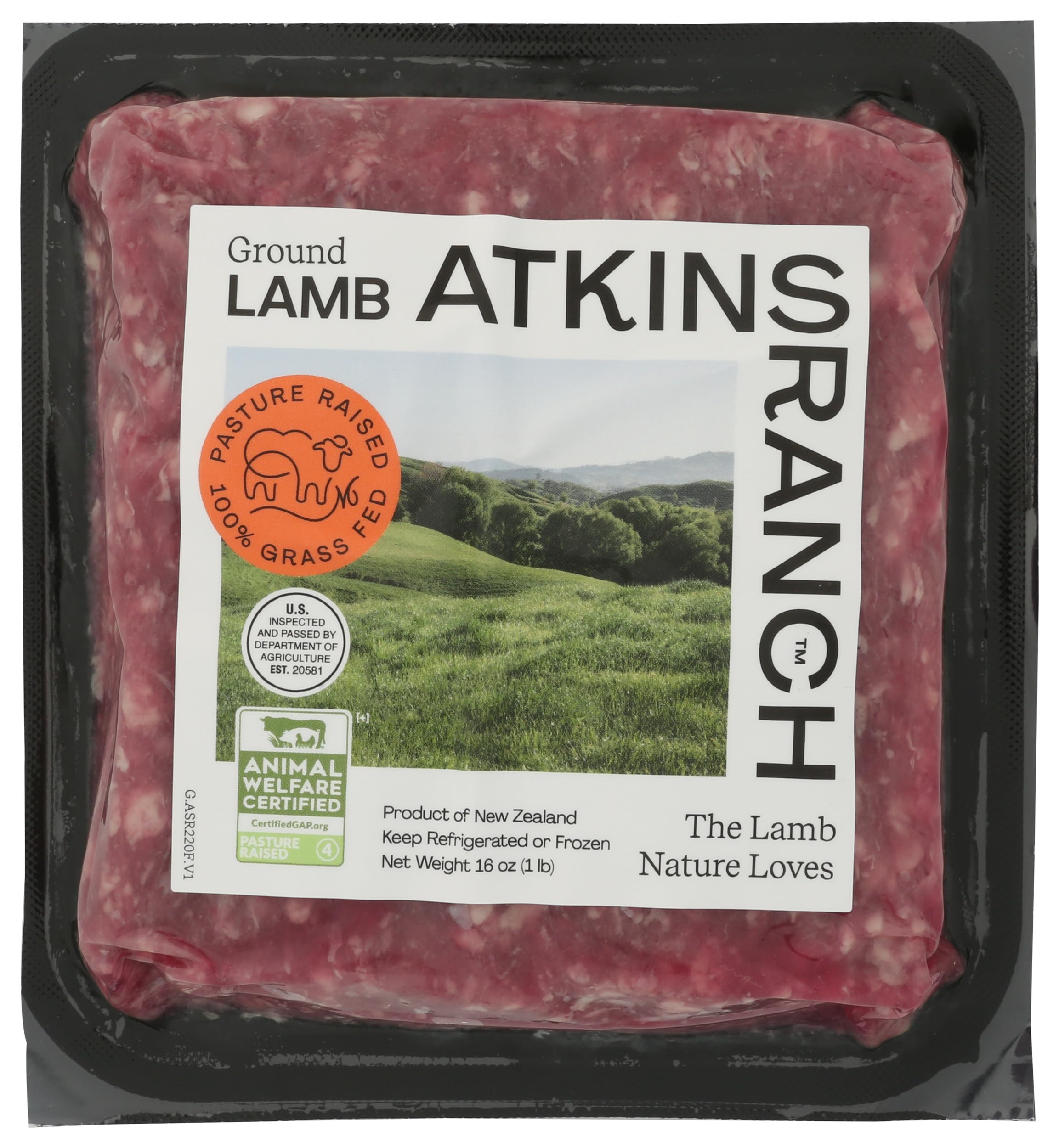Atkins Ranch Ground Lamb, 1lb