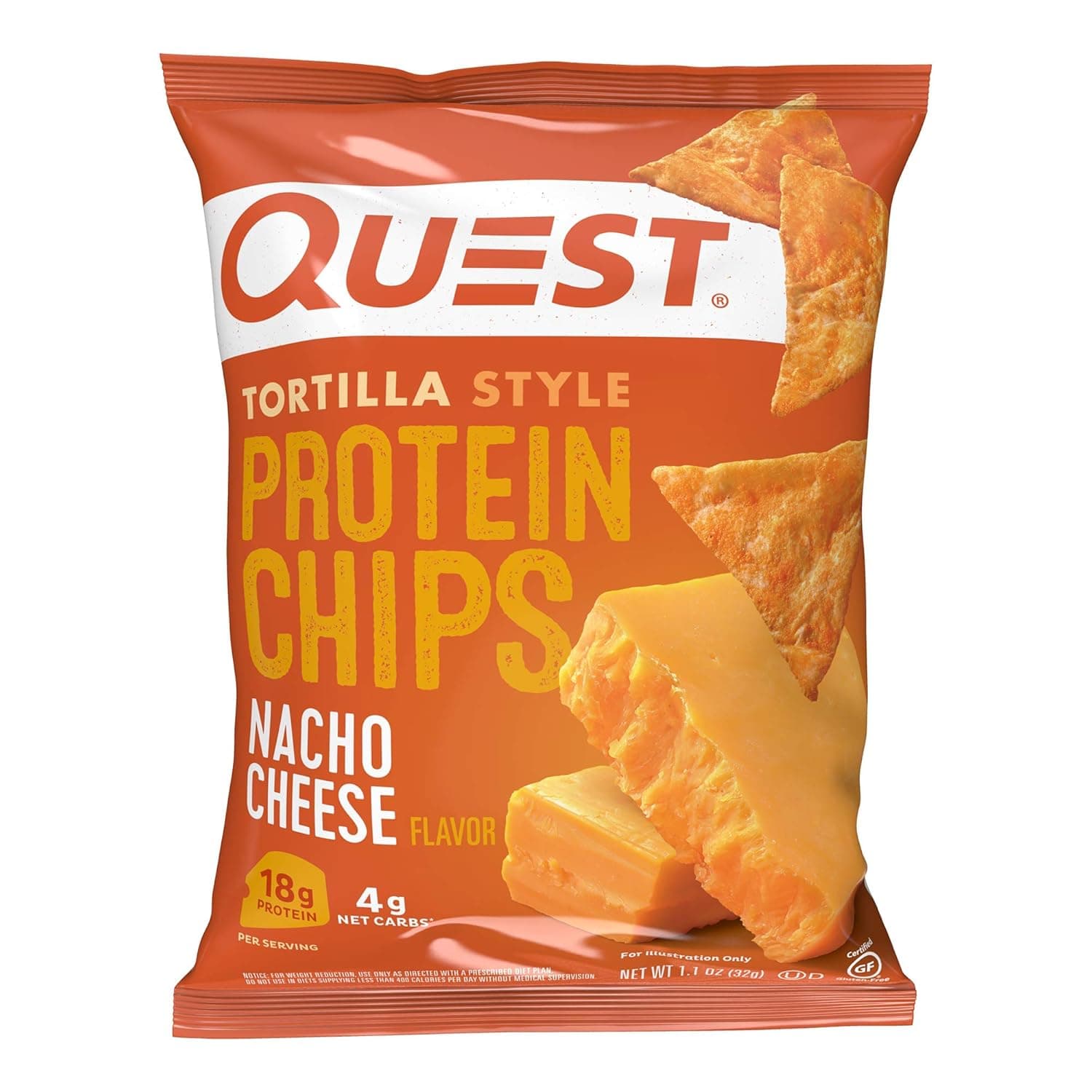 Quest Nutrition Tortilla Style Protein Chips (Nacho Cheese)