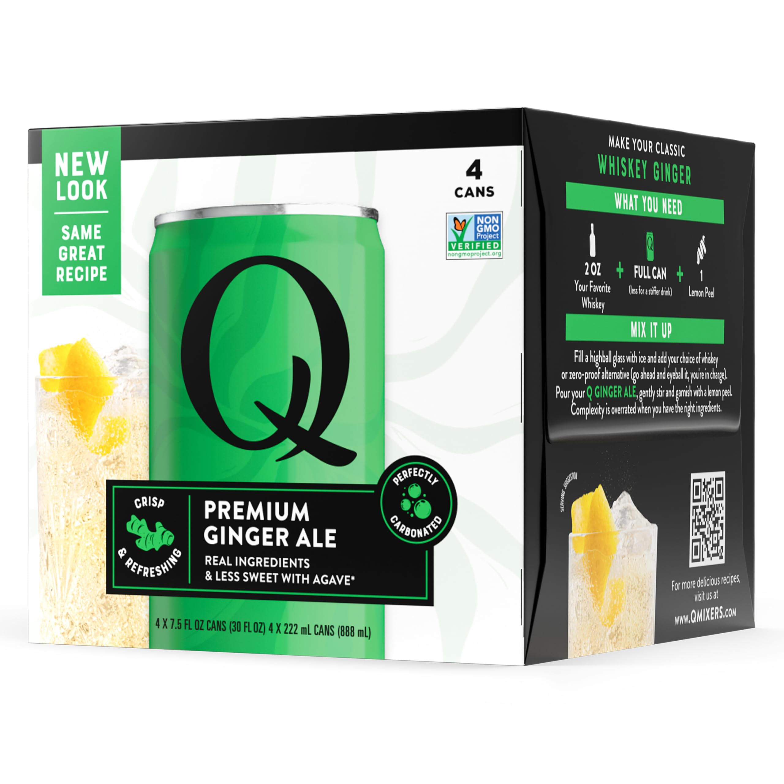Q Mixers, Ginger Ale, 7.5 Fl Oz, 4 Pack