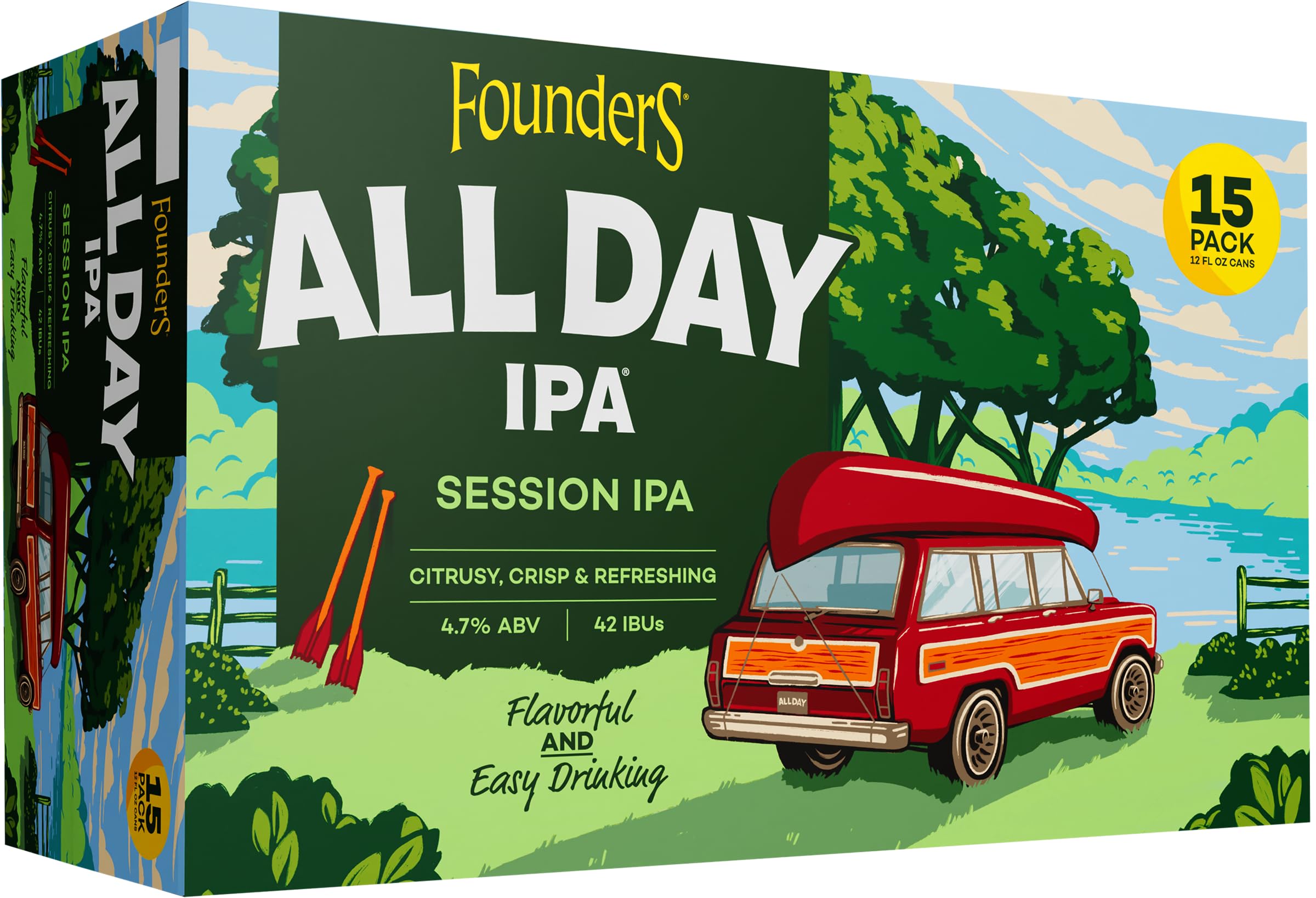 Founders Brewing Co, Ale IPA Session All Day, 15pk, 12 Fl Oz Cans