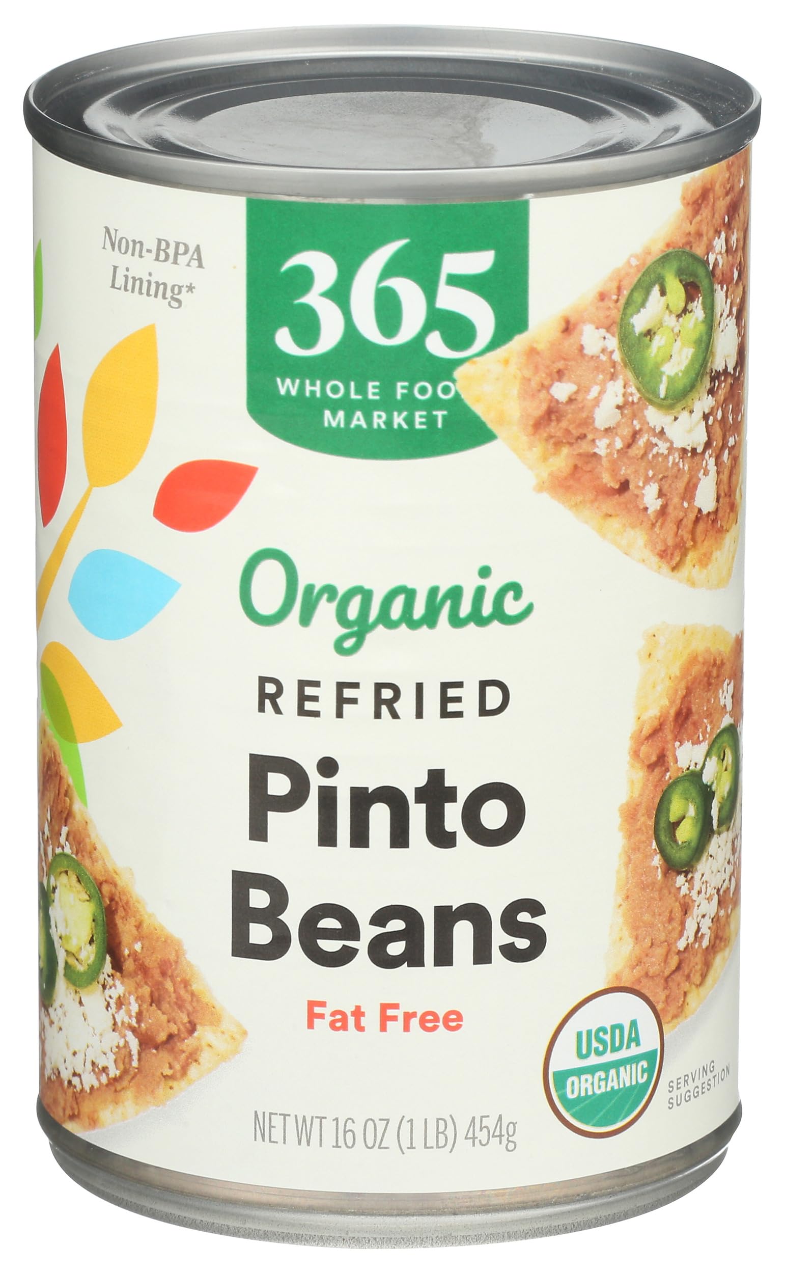 Organic Fat Free Refried Pinto Beans, 16 oz