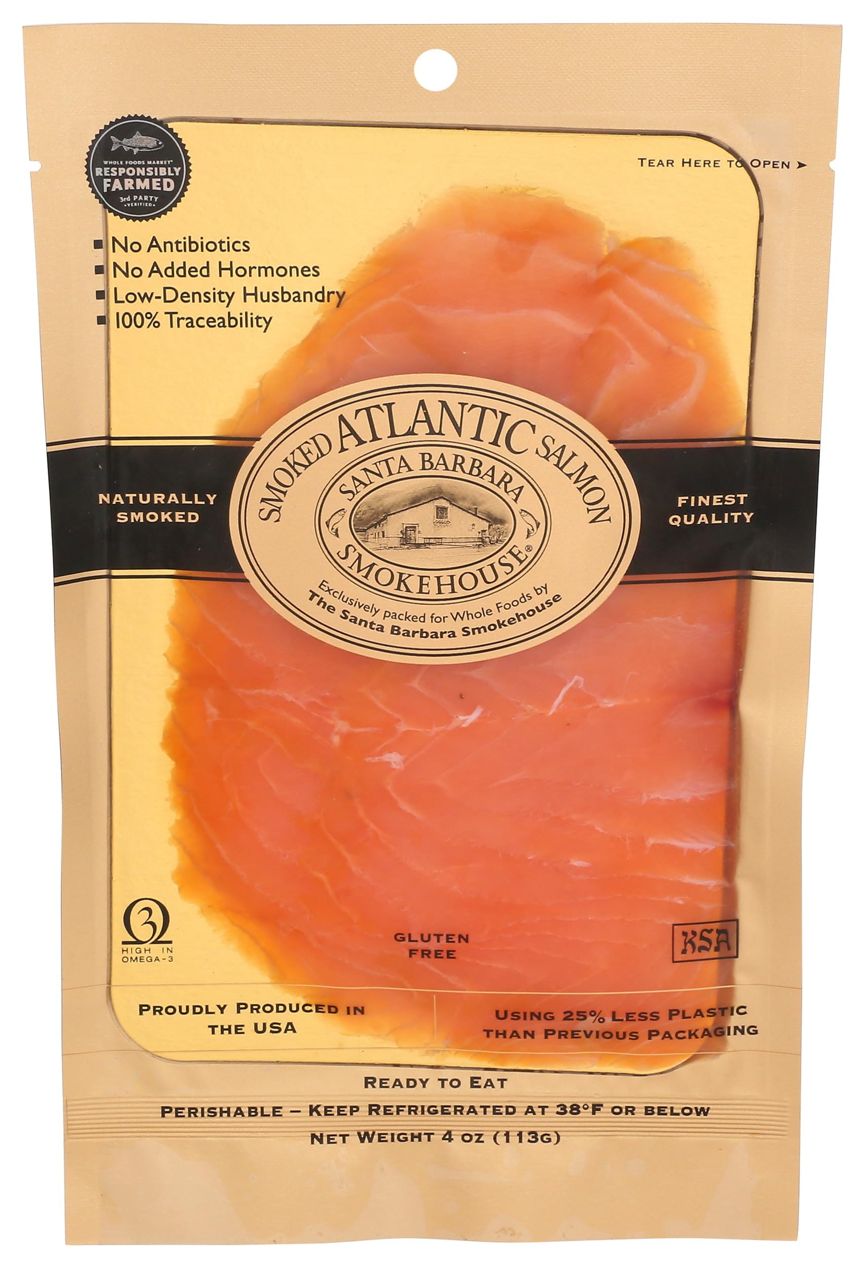 Santa Barbara Smokehouse, Balmoral Smoked Salmon, 4 Ounce