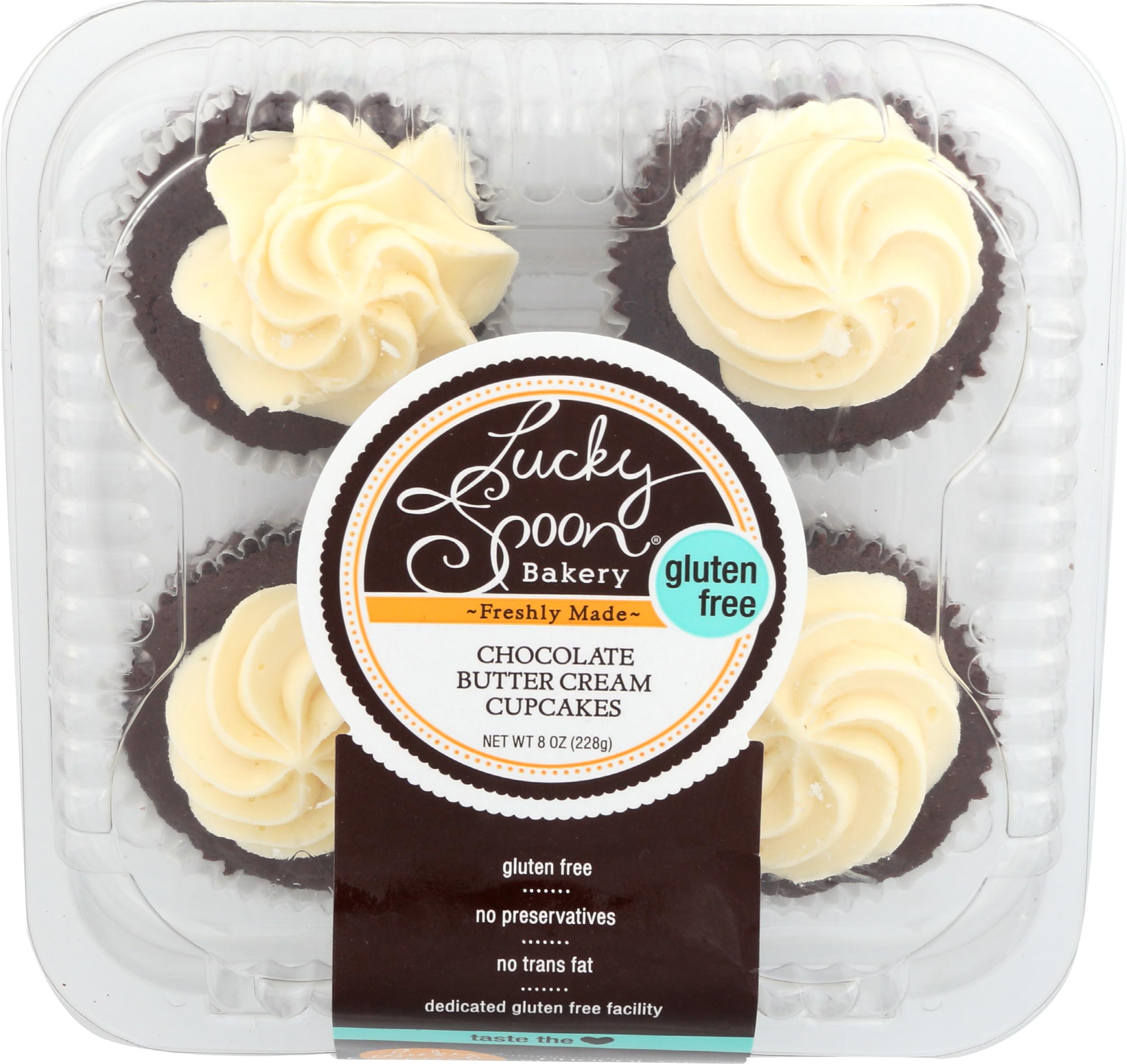 Cupcake Gluten Free Chocolate 4 Count, 8 Ounce