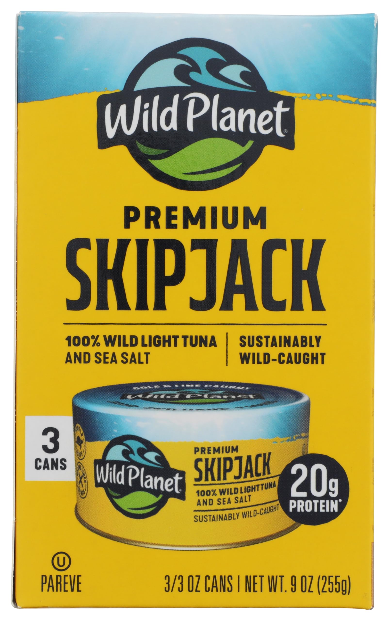 Wild Planet Skipjack Tuna with Salt 3PK, 9 OZ