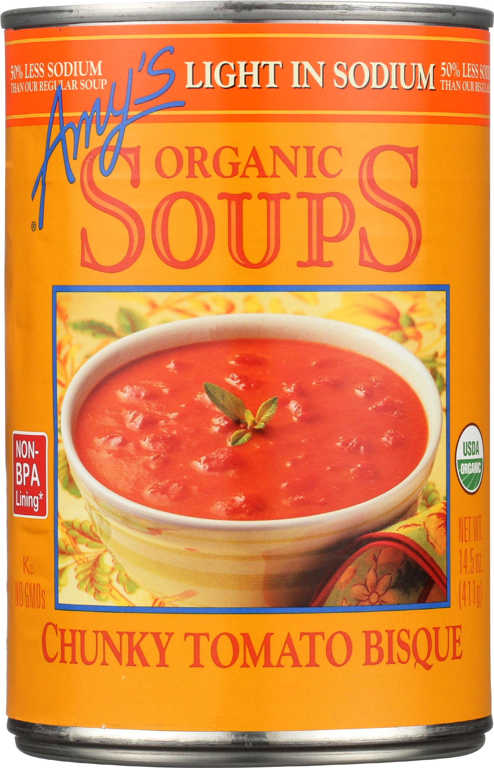 Soup Tomato Chunky Bisque Low Sodium Organic, 14.5 Ounce