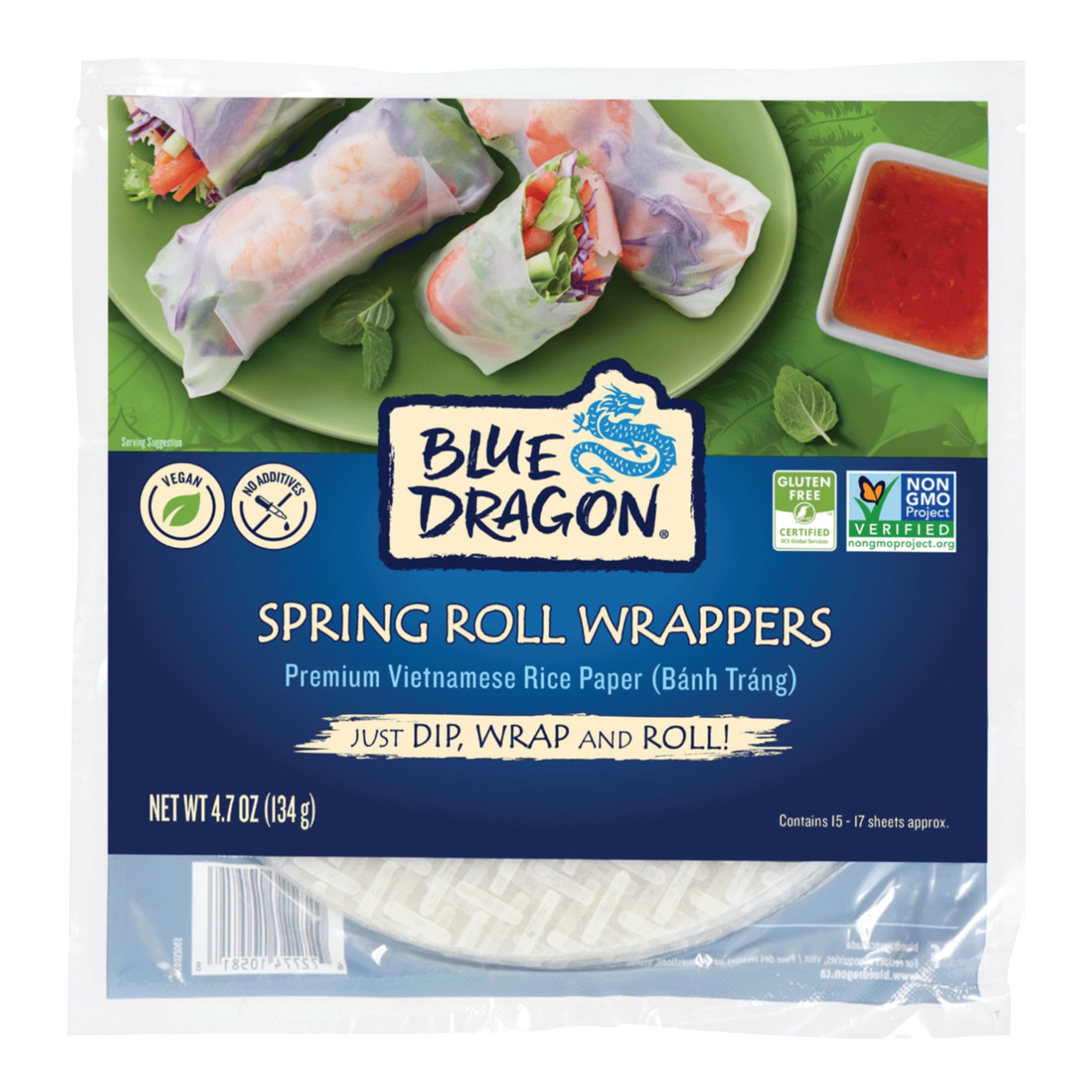 Blue Dragon Spring Roll Wrapper oz, 4.7 Ounce