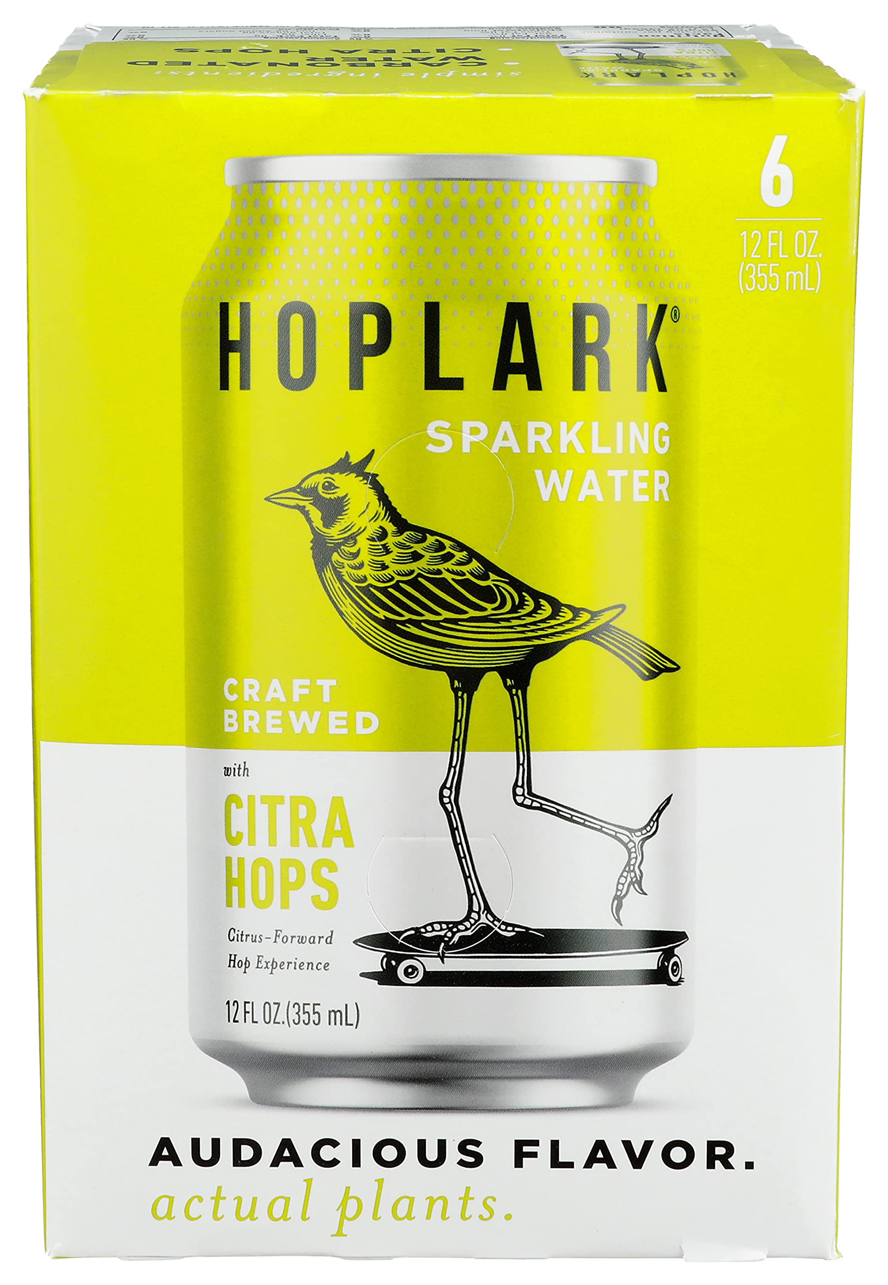 HOPLARK Sparkling Water with Citra Hops 6 Pack, 12 FZ