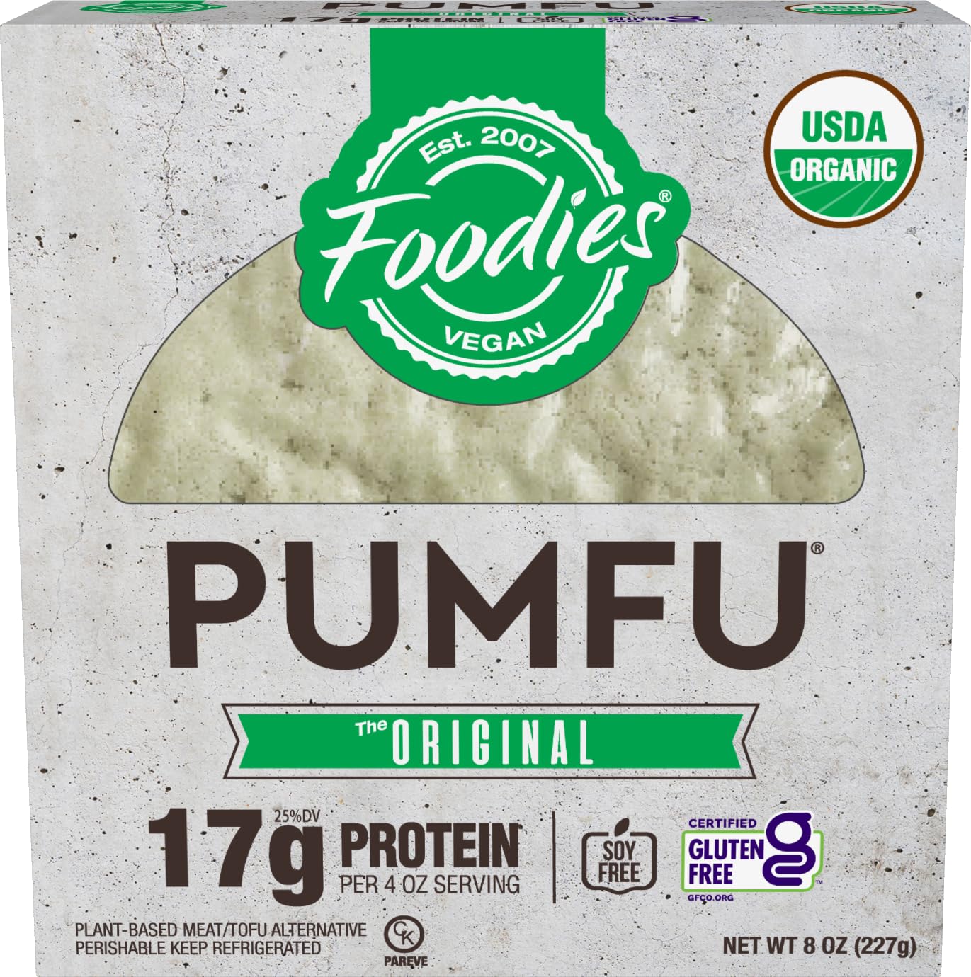 Foodies Vegan, Pumfu Tofu Alternative Pumpkin Seed Original Organic, 8 Ounce