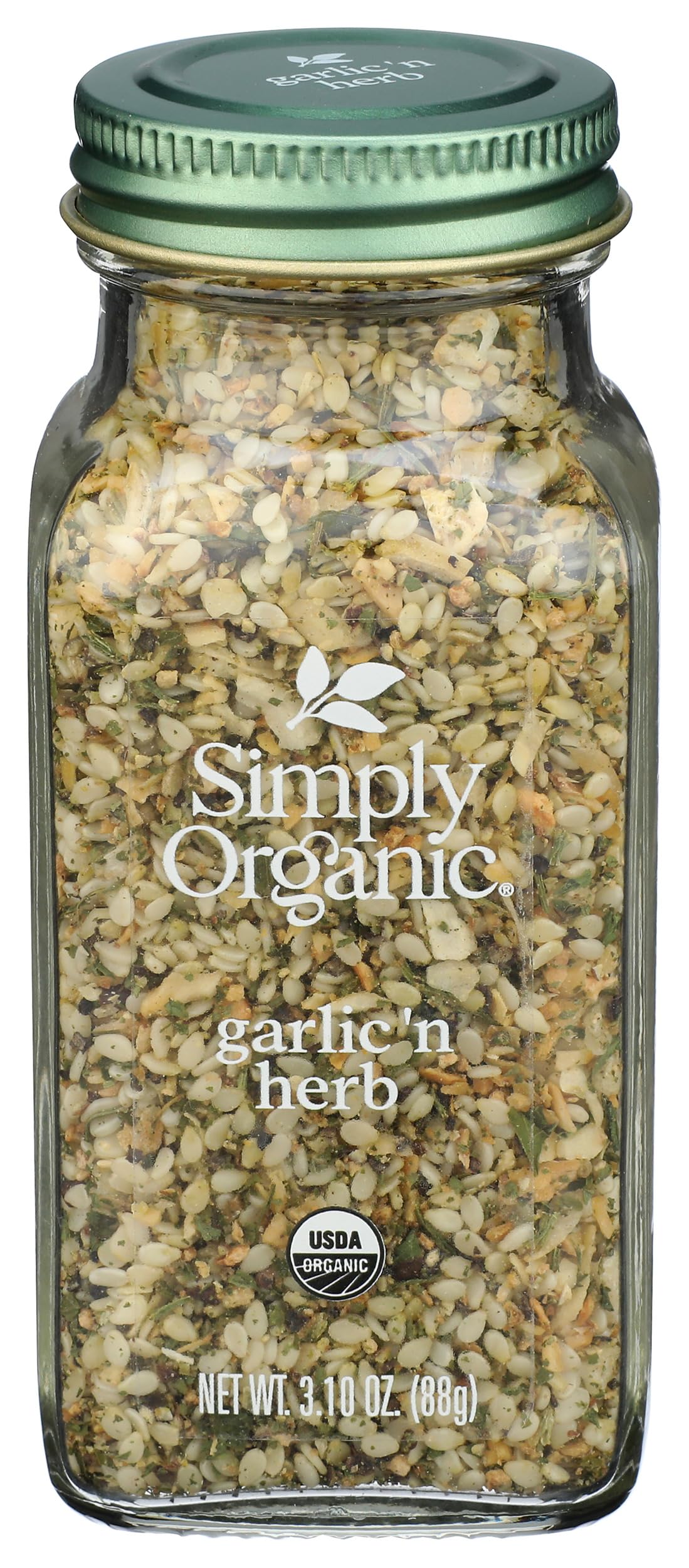 Simply Organic Garlic 'n Herb Certified Organic, 3.1-Ounce Glass Bottle