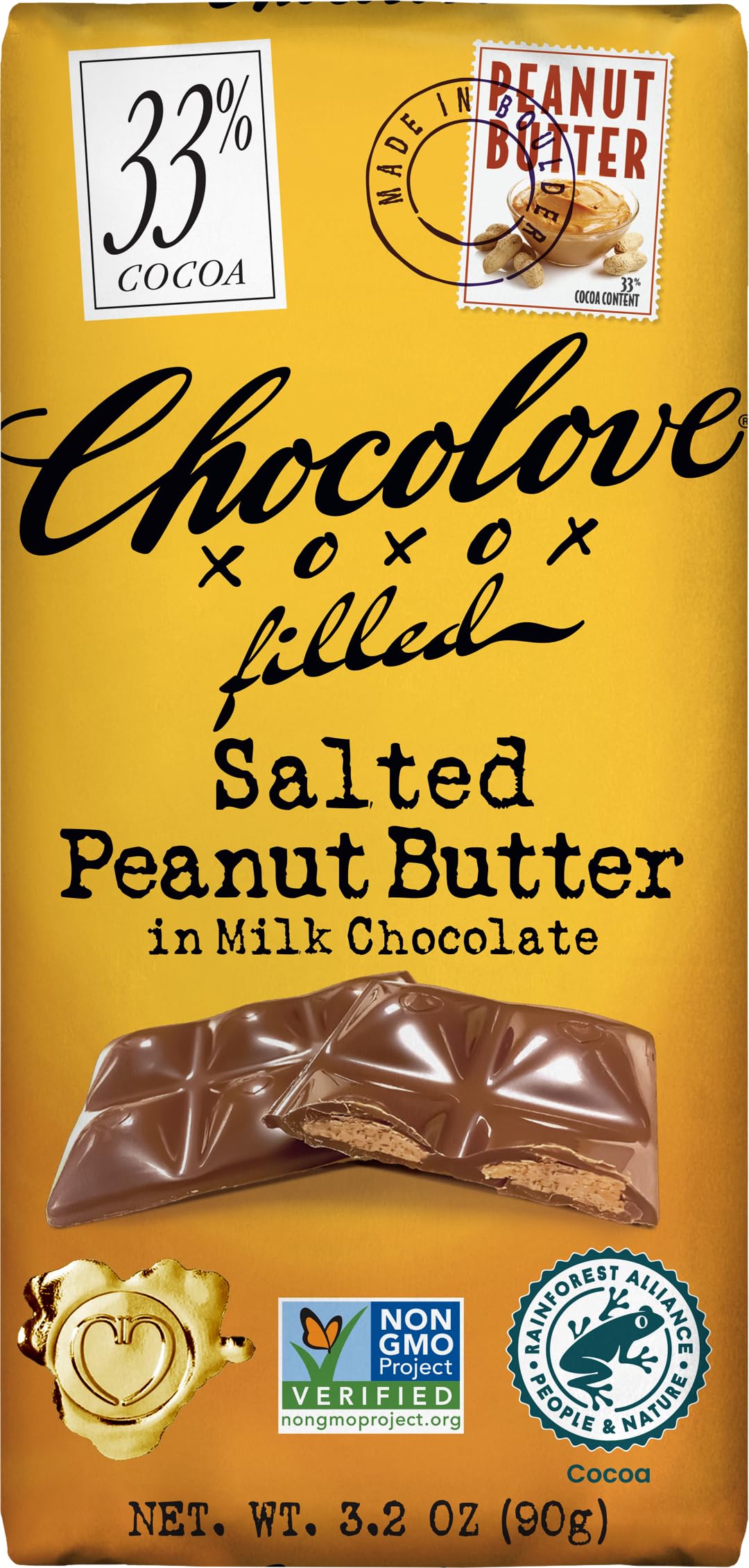 Salted Peanut Butter Milk Chocolate Bar, 3.17 Ounce