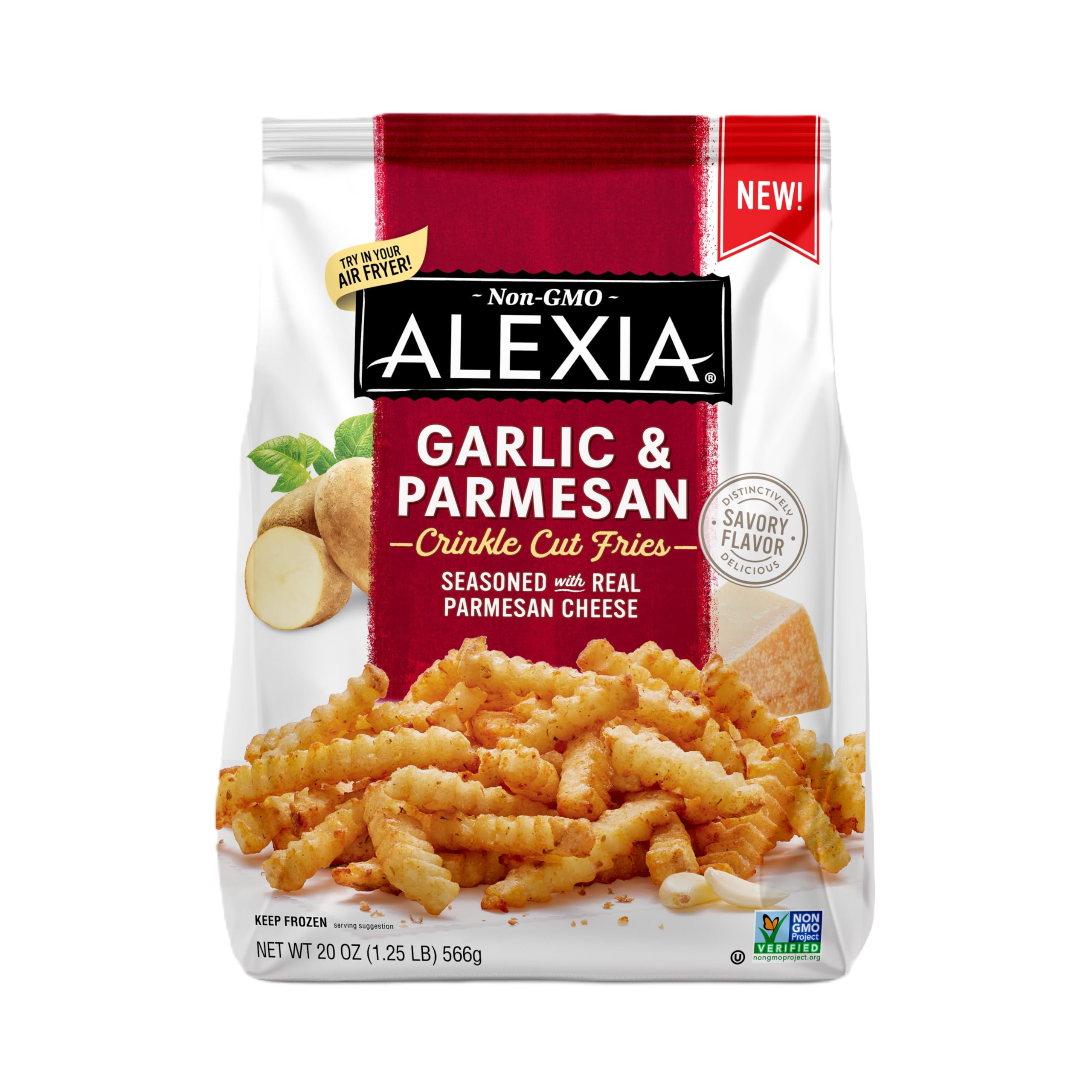 Alexia® Garlic & Parmesan Crinkle Cut Fries Seasoned with Real Parmesan Cheese