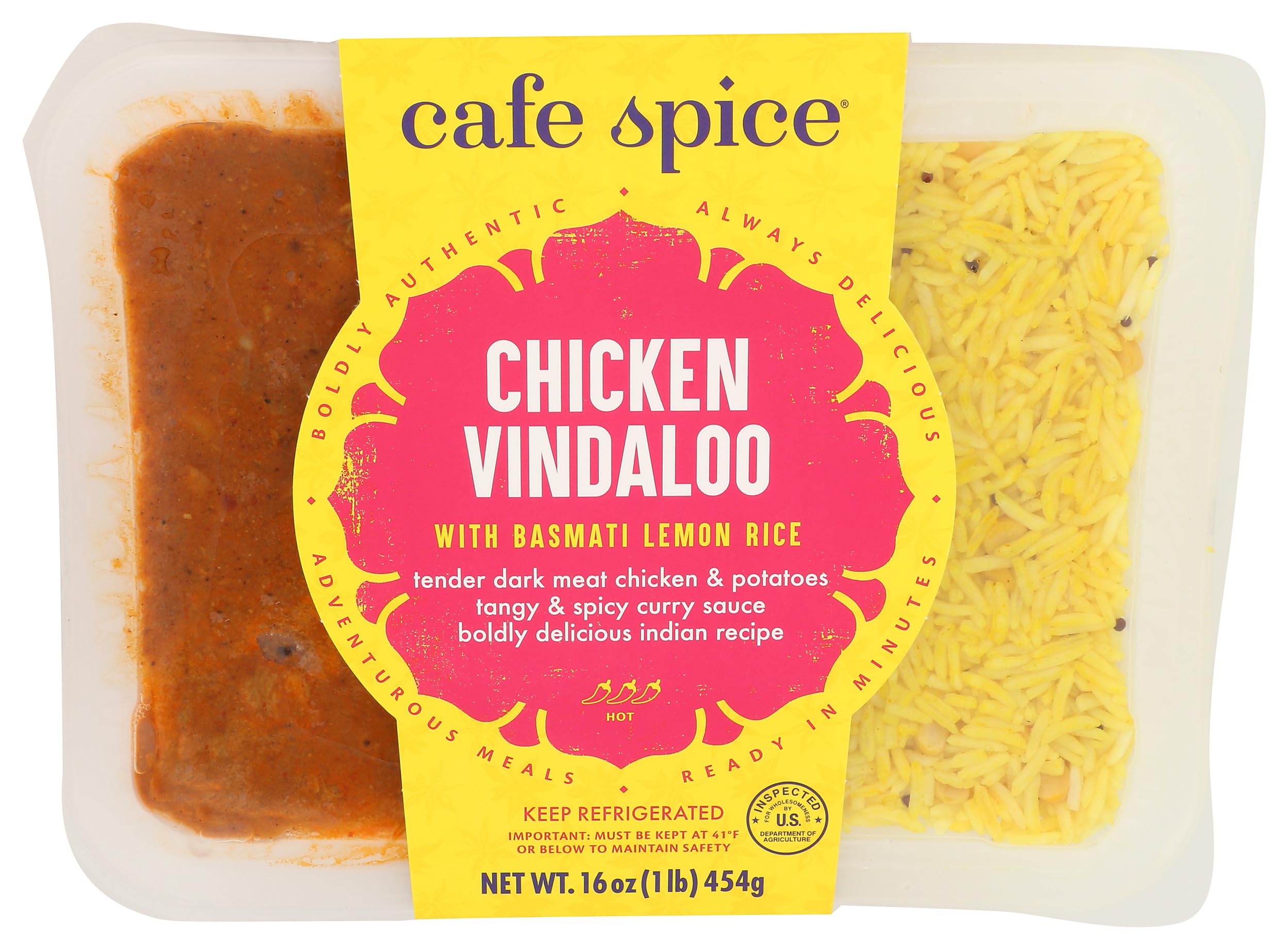 Café Spice Chicken Vindaloo with Lemon Rice, 16 Oz