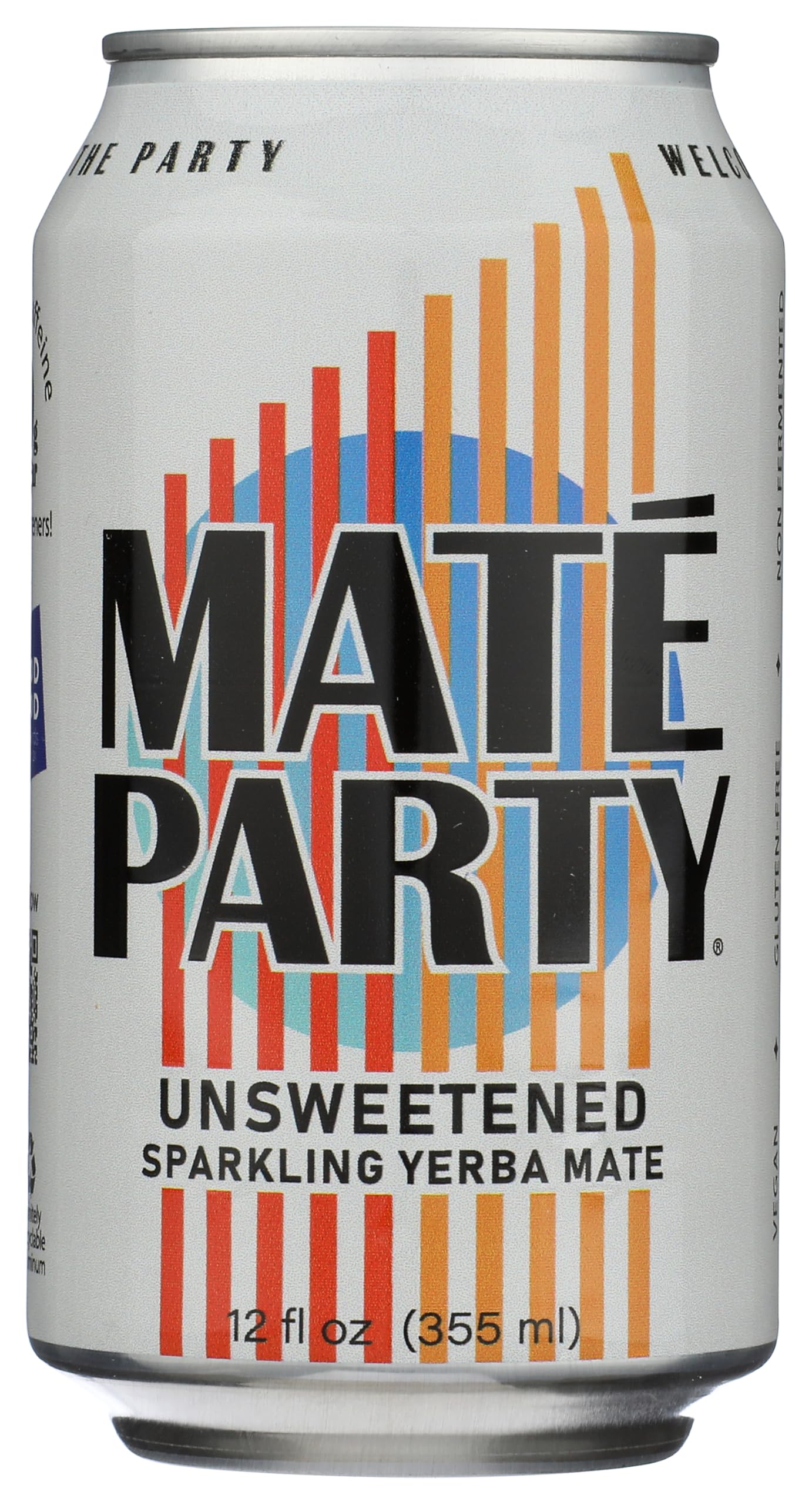 Mate Party Unsweetened Sparkling Yerba Mate, 12 FZ