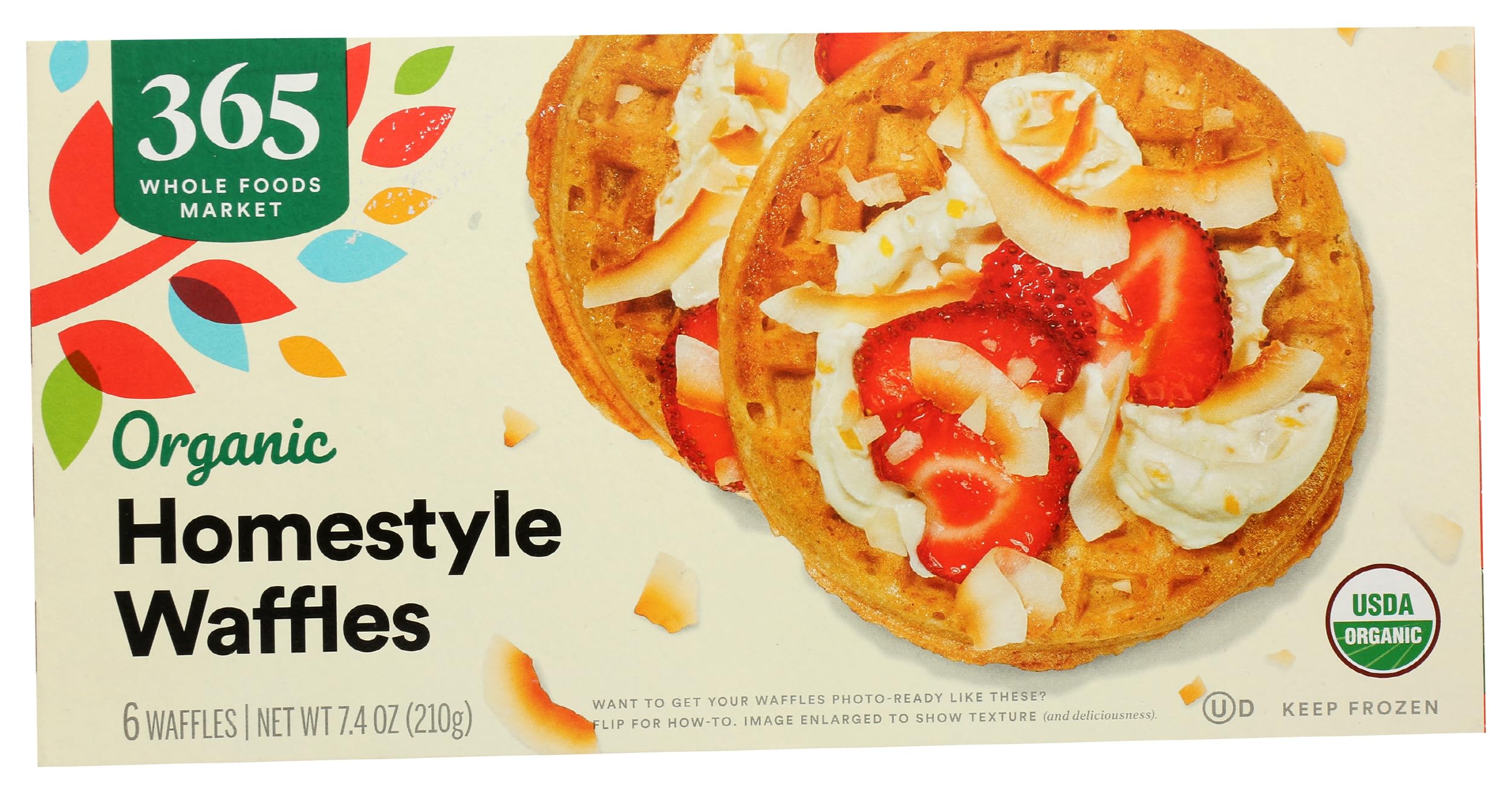 Organic Homestyle Waffles, 6 Pack, 7.4 oz