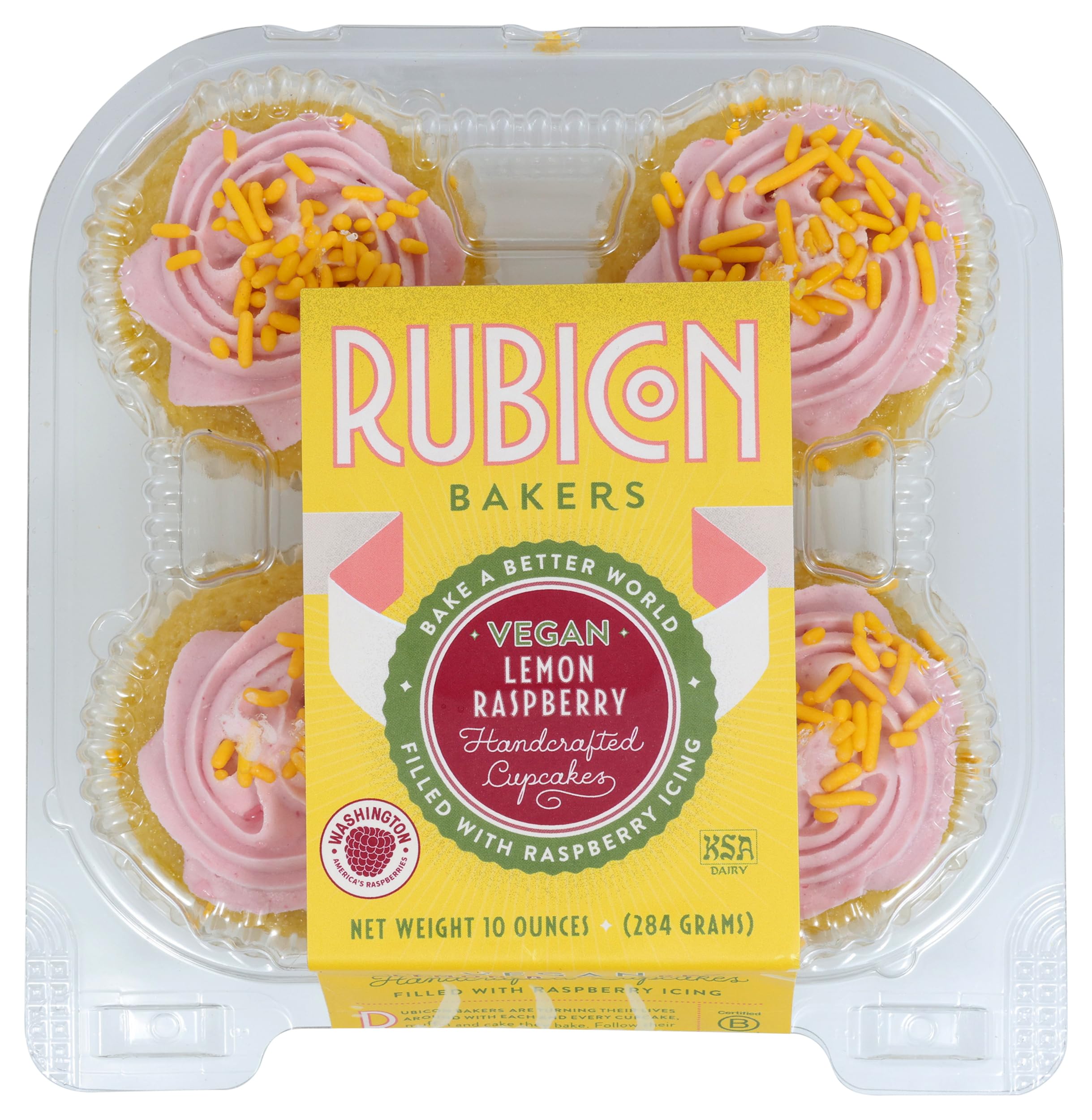 Cupcakes Lemon Raspberry 4 Count, 10 Ounce