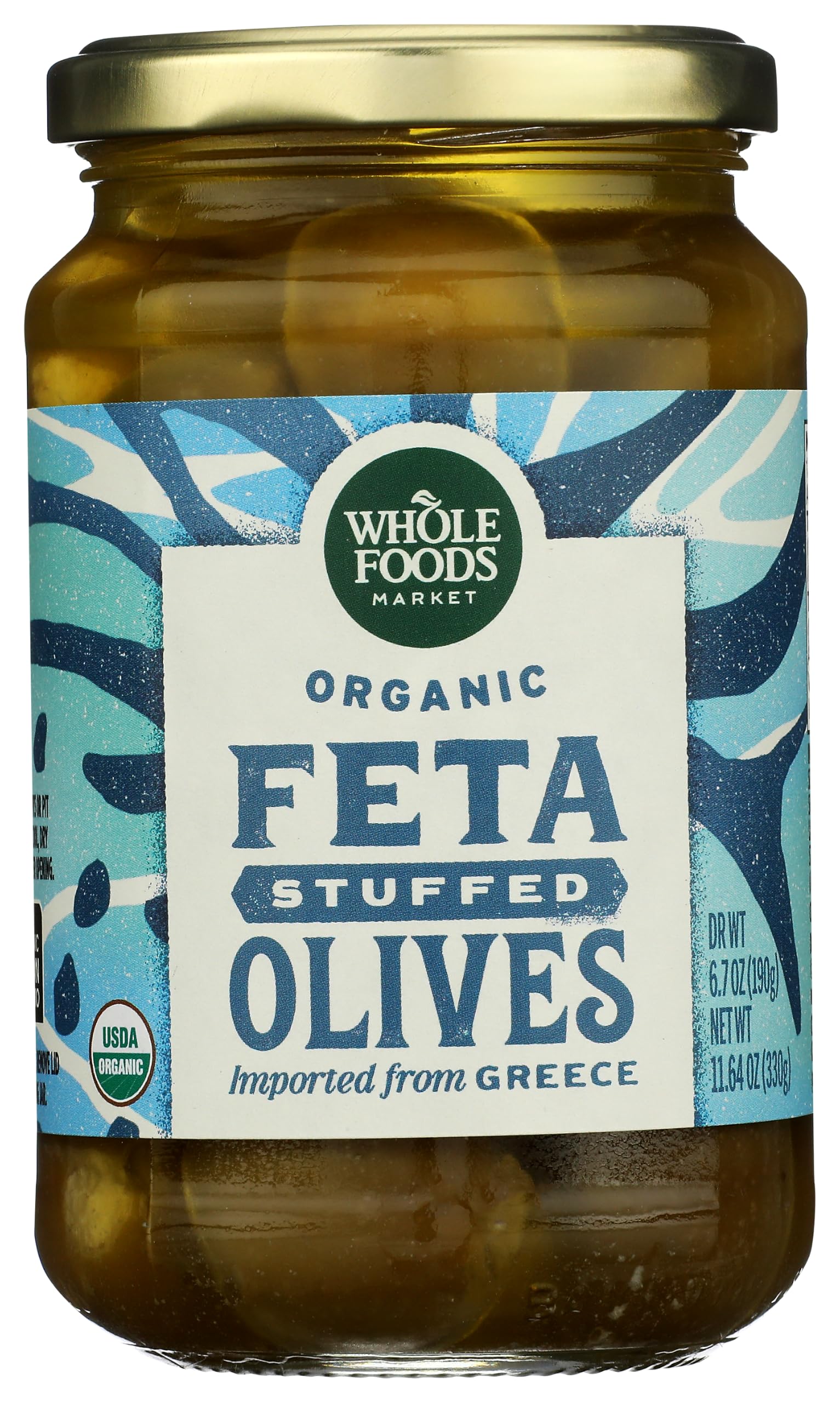 Whole Foods Market Organic Feta Cheese Stuffed Olives, 11.64 OZ