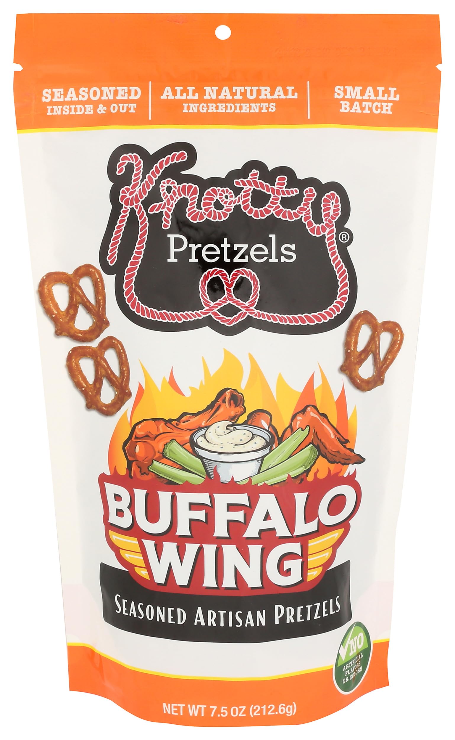 Knotty Pretzels Pretzels Hot Wings, 8 Ounce