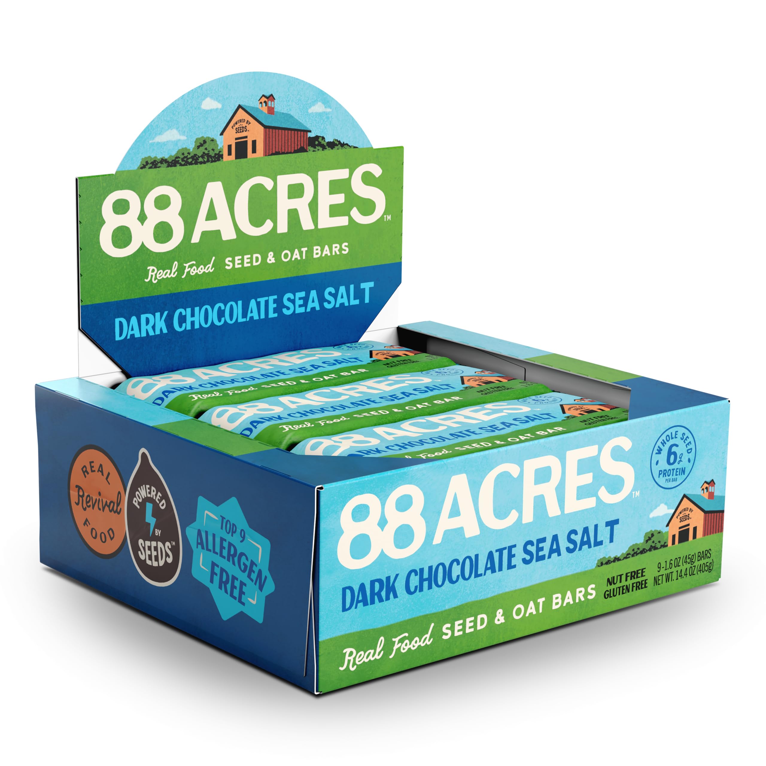 Dark Chocolate Sea Salt Seed Bars, 1.6 Ounce, 9 Pack