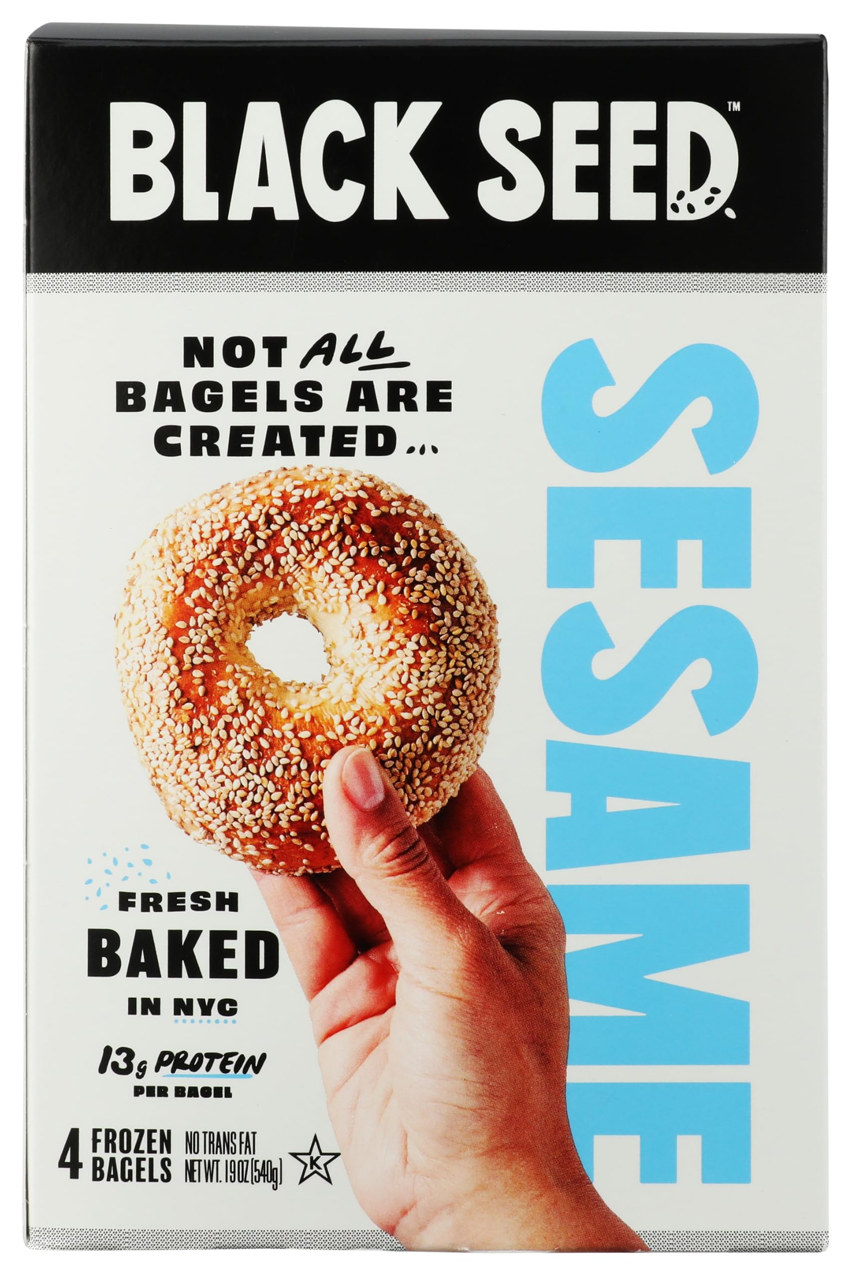 Black Seed Bagel, Bagel Sesame, 16 Ounce