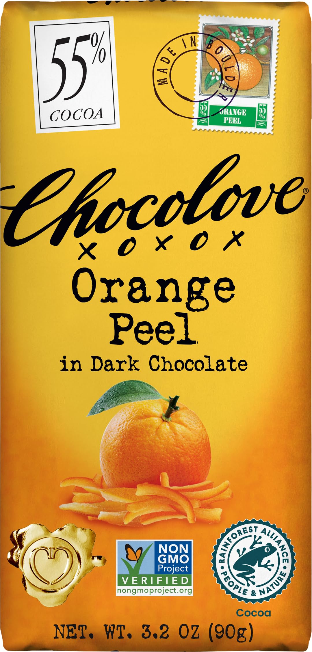 Orange Peel in Dark Chocolate, 3.2 oz