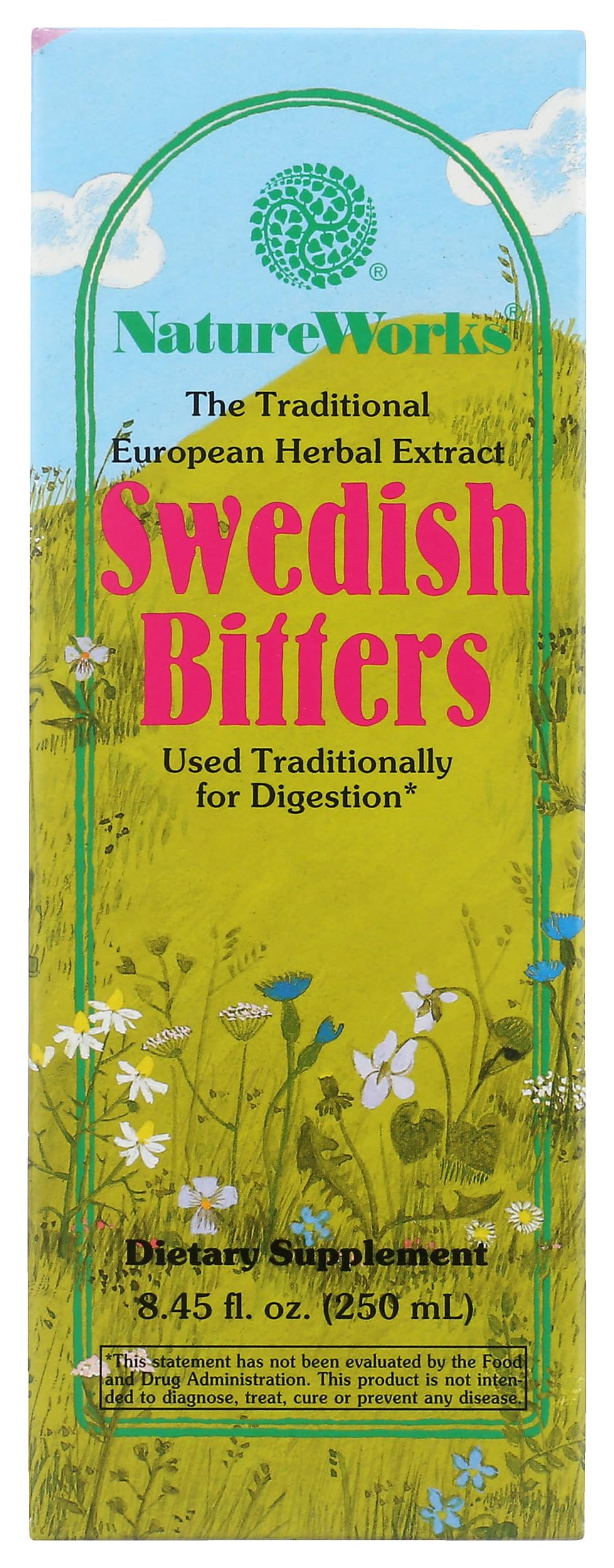 NatureWorks Swedish Bitters Traditional European Herbal Extract Used for Digestion, 8.45 fl. oz.