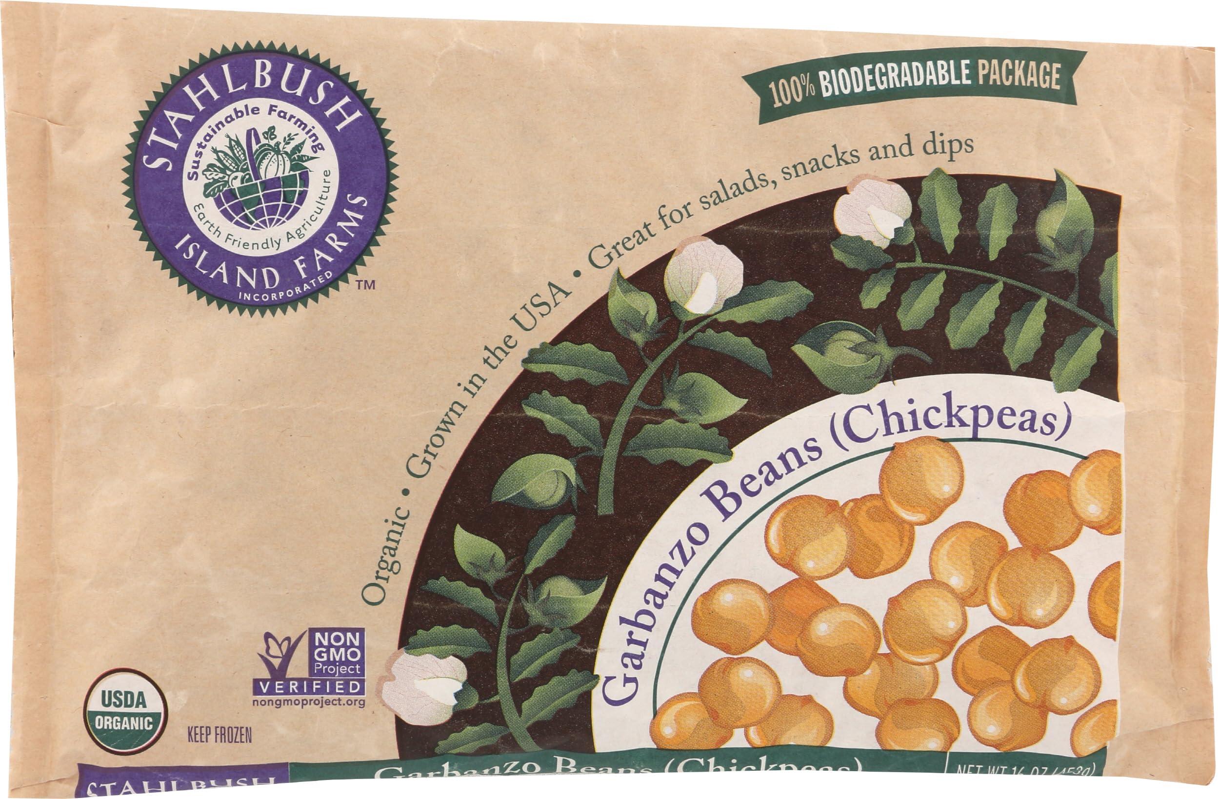 Stahlbush, Beans Garbanzo Organic, 16 Ounce