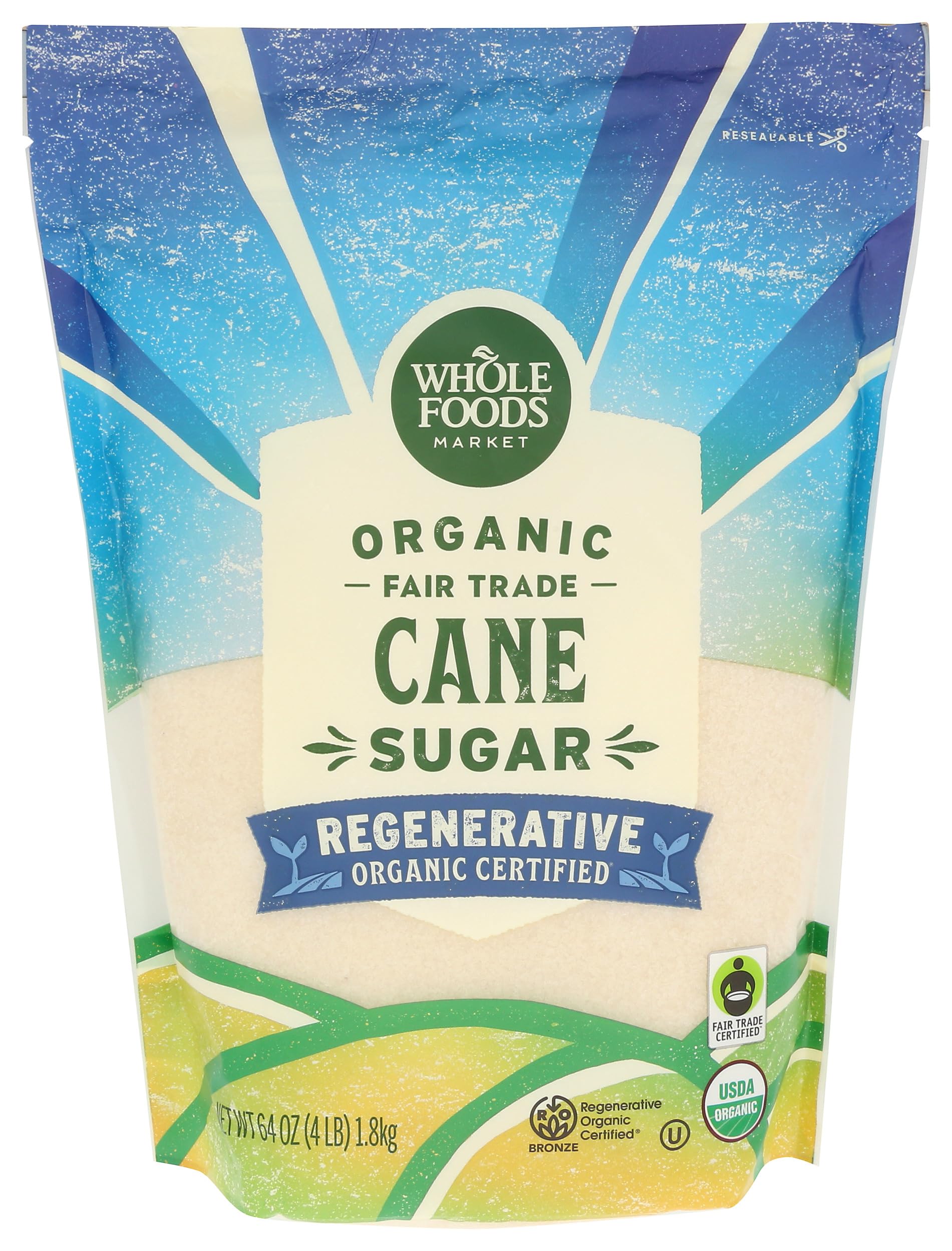 Whole Foods Market Organic Cane Sugar, 64 Ounce