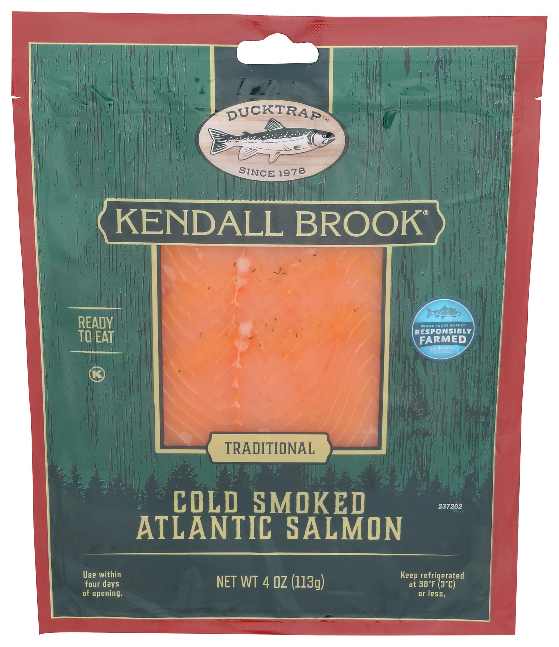 Kendall Brook Cold Smoked Salmon, 4 Ounce