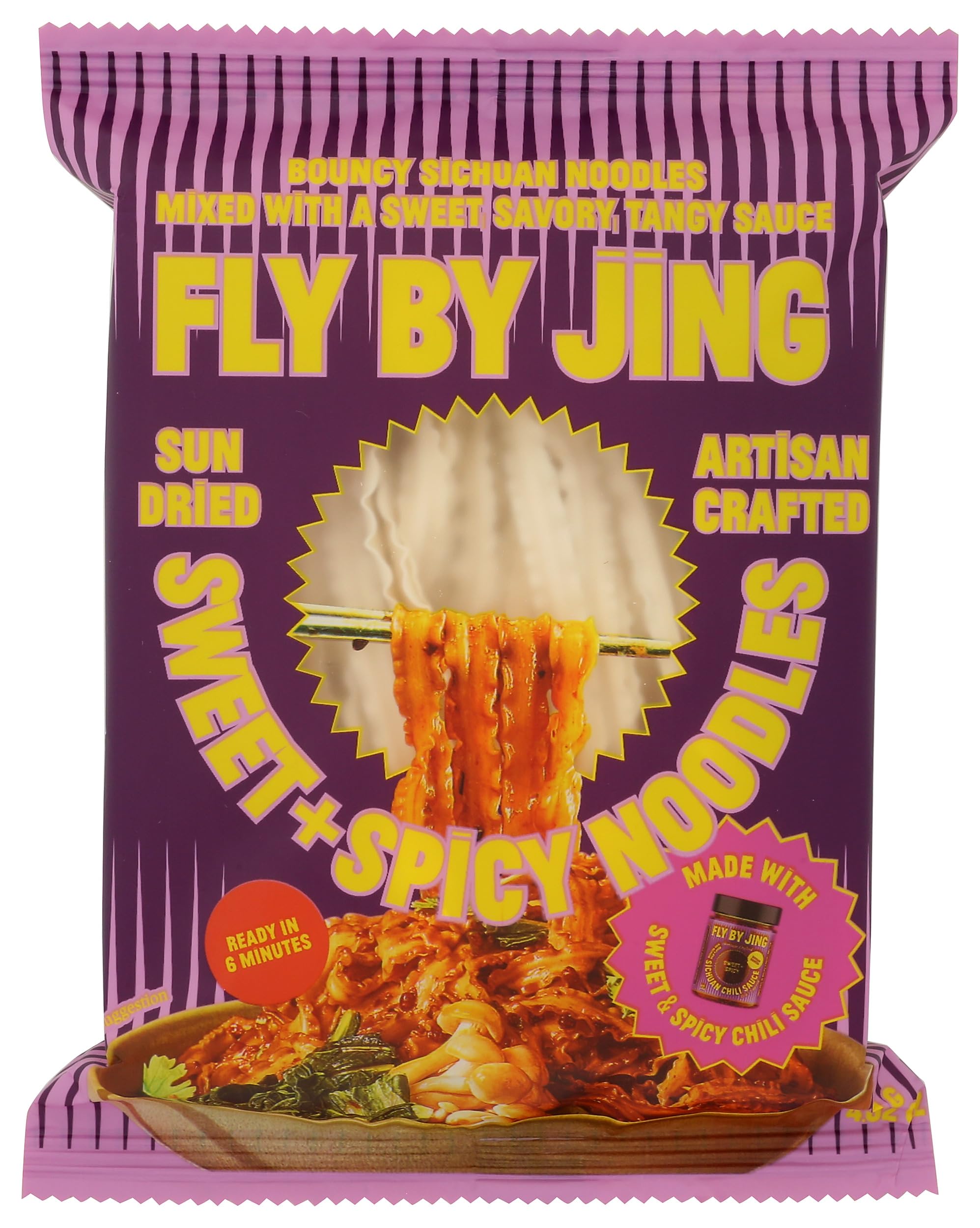 FLY BY JING Sweet & Spicy Noodles Multipack, 14.8 OZ