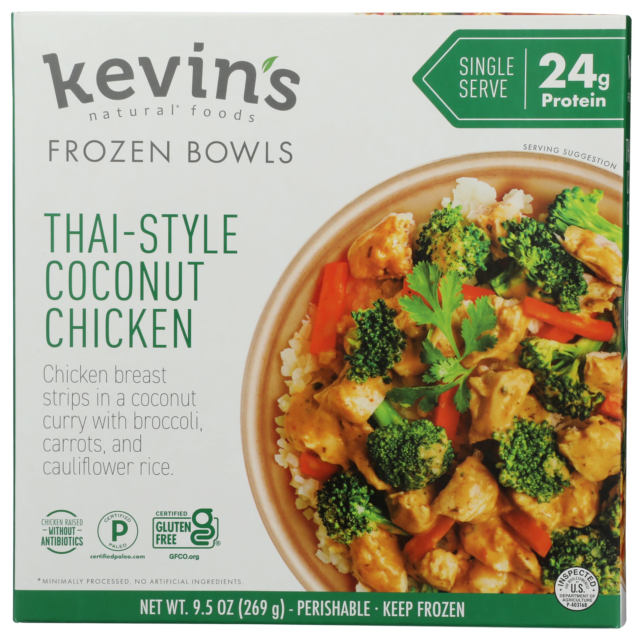 Kevin's Natural Foods Thai-Style Coconut Chicken Bowl, 9.5 OZ