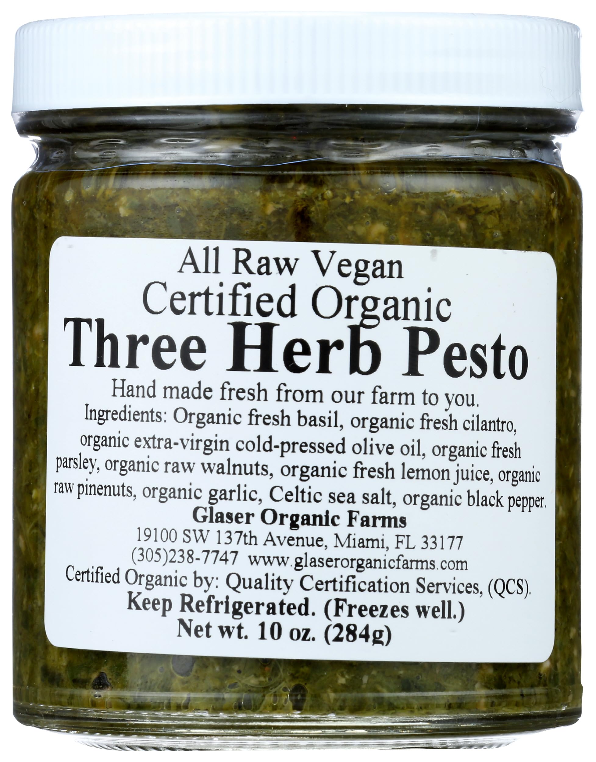 Glaser Organic Farms Organic Three Herb Pesto, 8.5 OZ