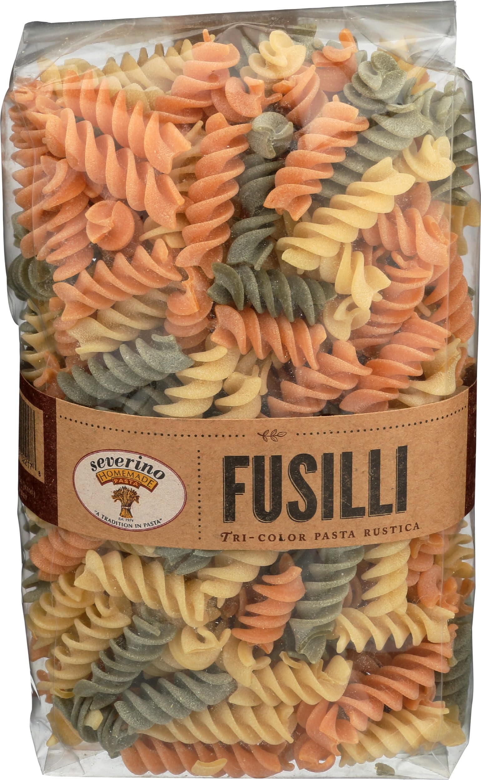 Severino, Fusilli Rustic Tri Color, 16 Ounce