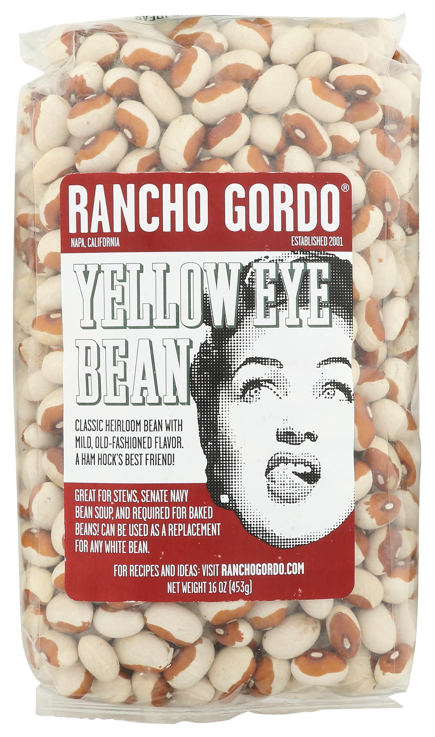 Rancho Gordo Heirloom Yellow Eye Beans, 16 oz