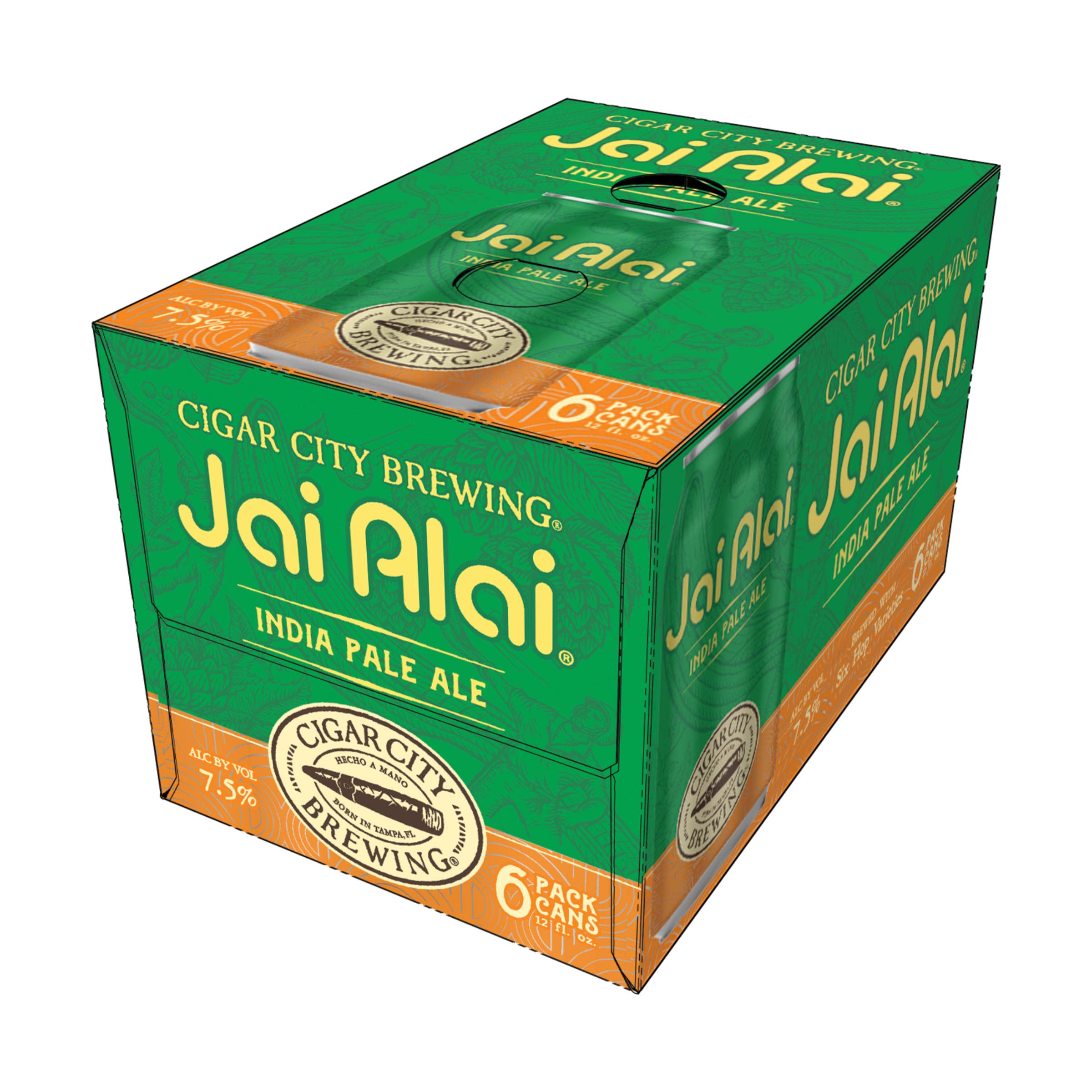 Cigar City Jai Alai, 6 pk, 12 oz cans, 7.5% ABV
