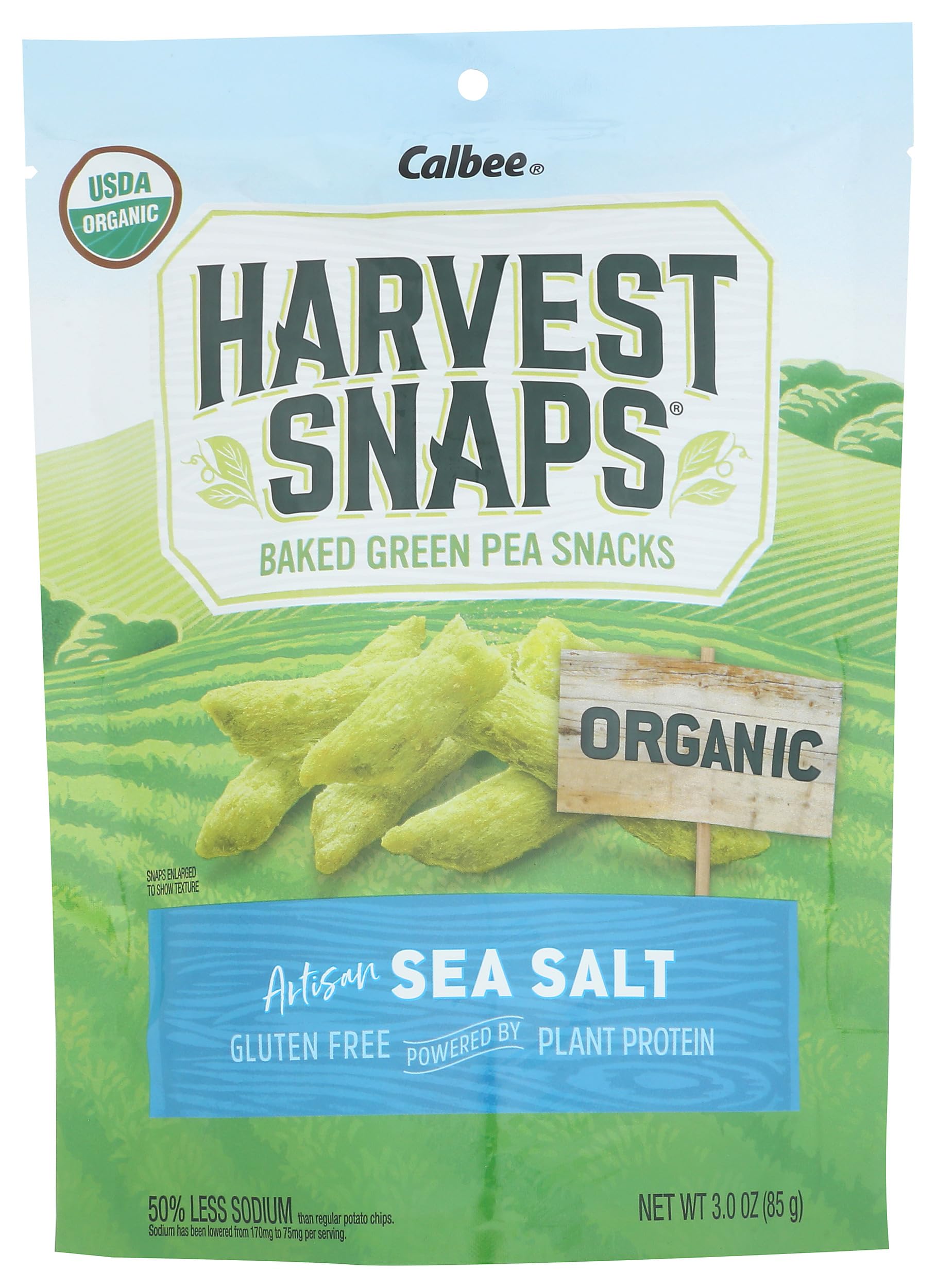 Crisp Snapea Sea Salt Organic, 3 Ounce
