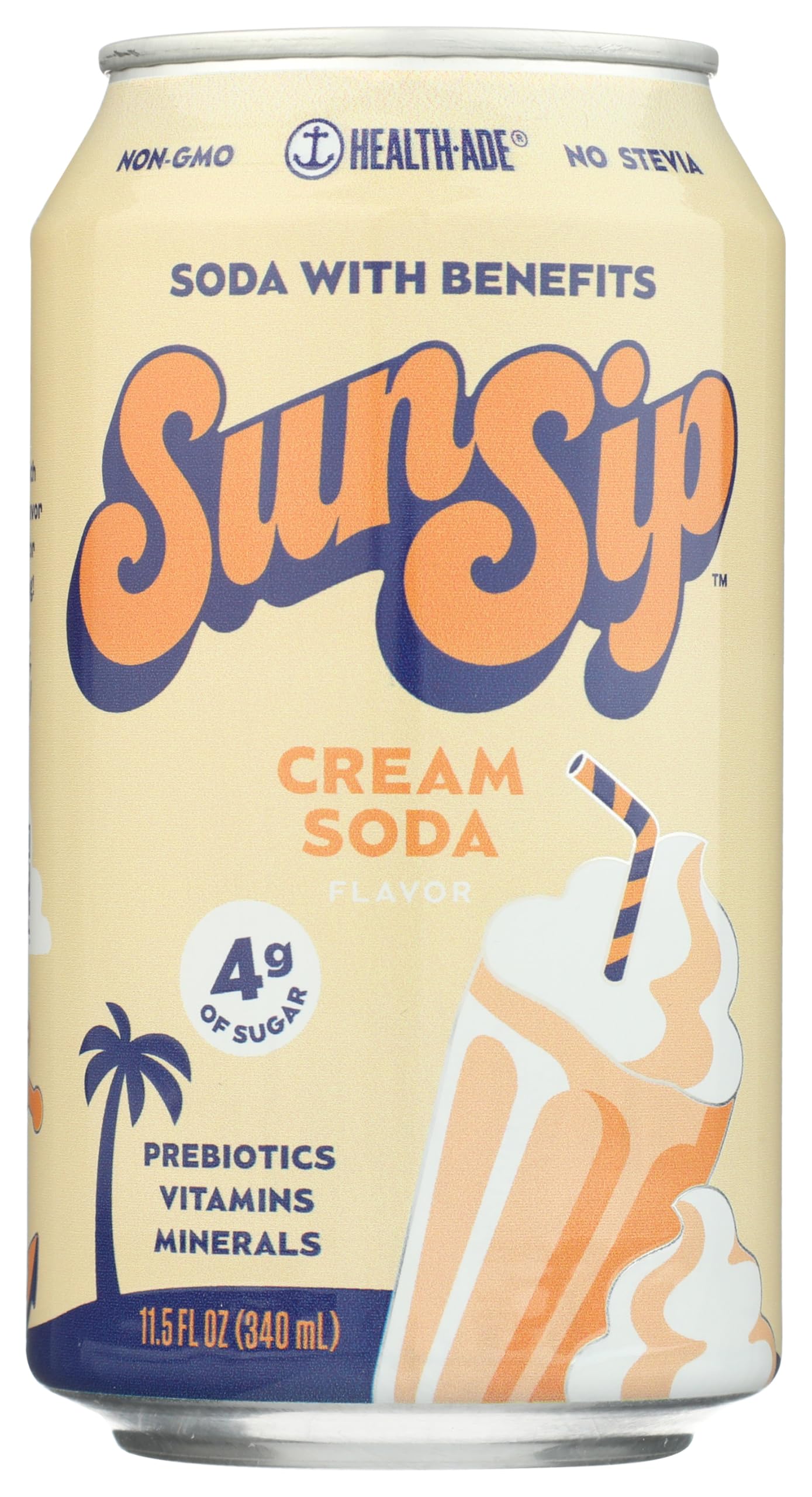 Health Ade, Soda Sunsip Cream Soda, 11.5 Fl Oz