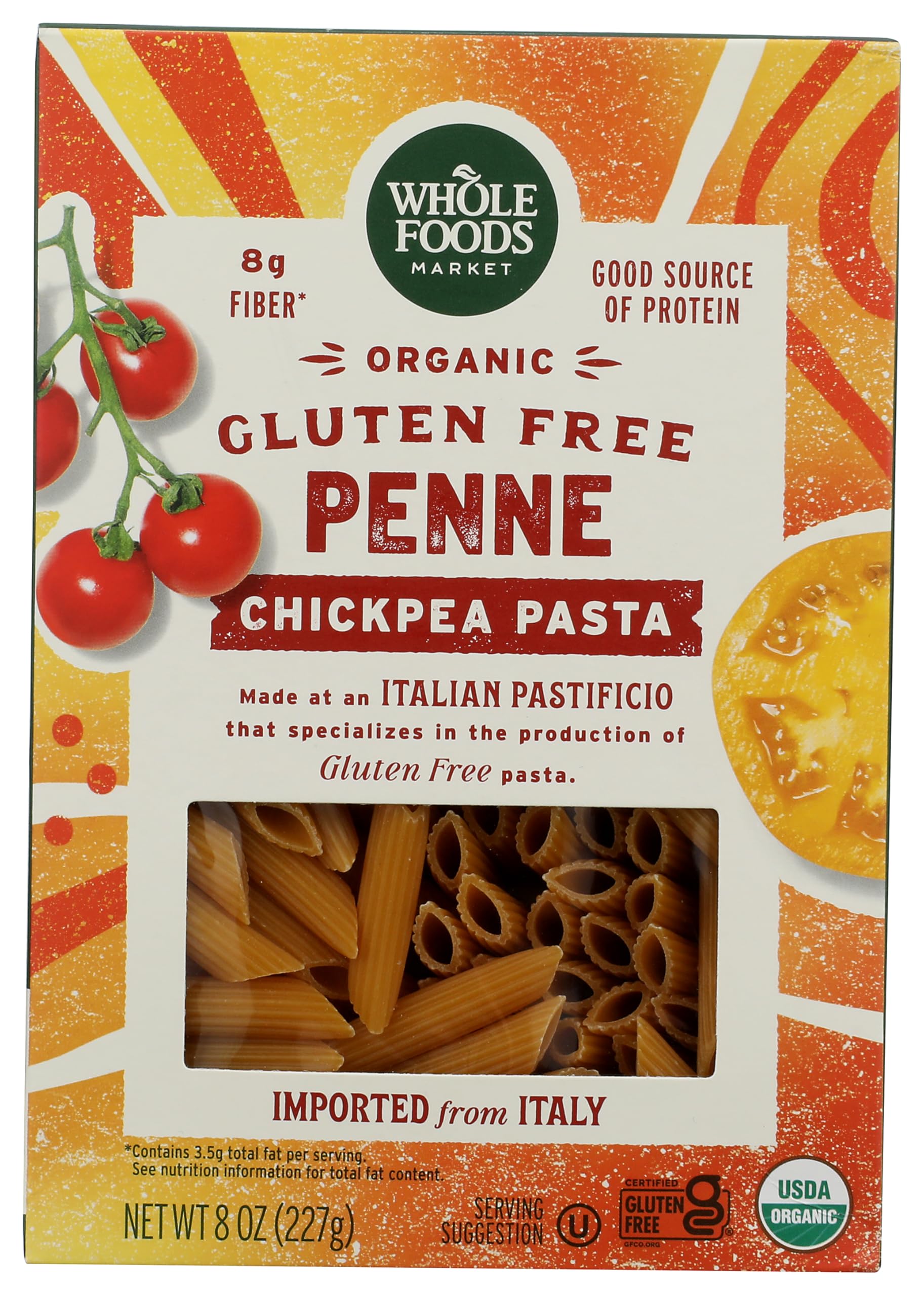 Whole Foods Market Organic Penne Chickpea Pasta, 8 Ounce
