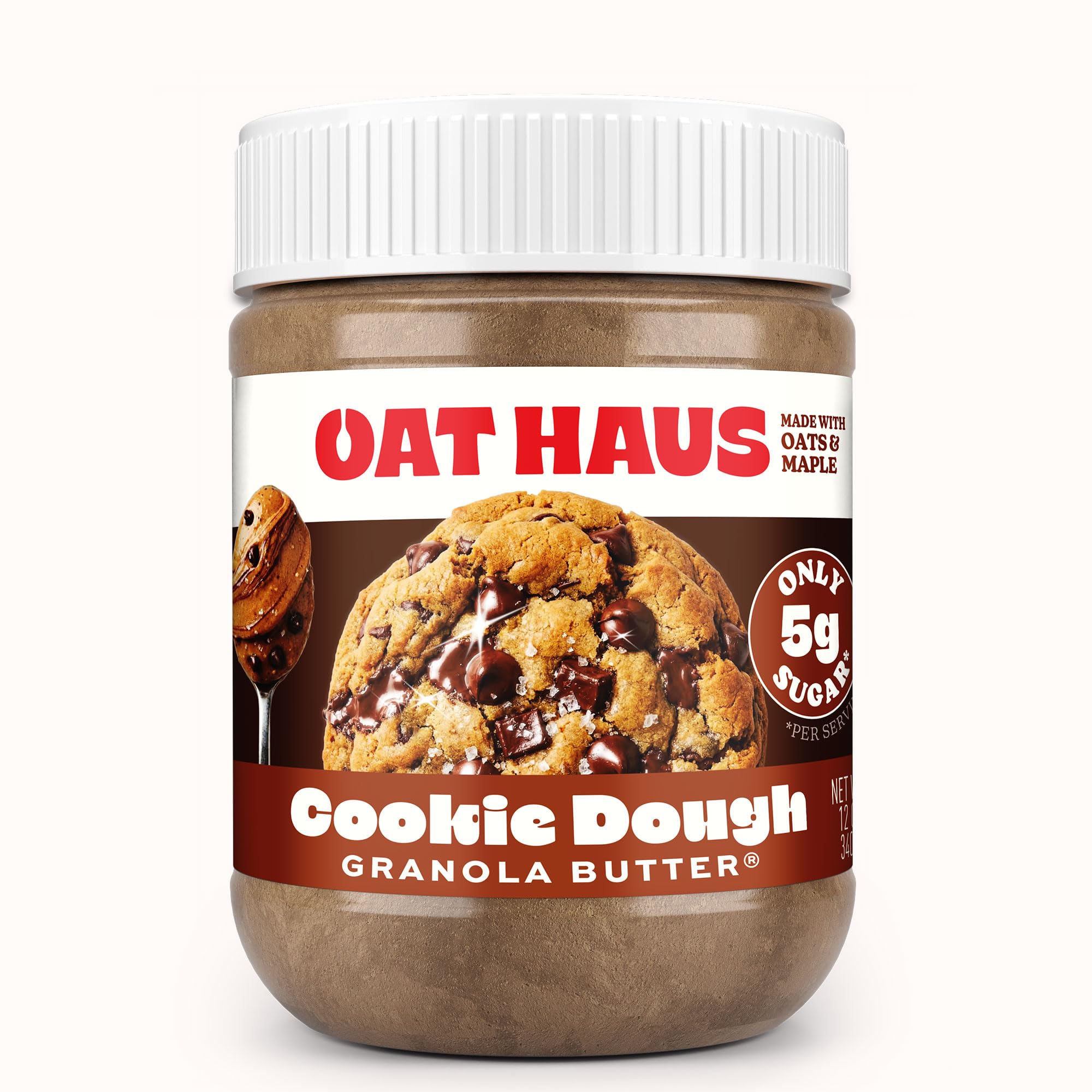 Oat Haus Cookie Dough Granola Butter (Chipless) | Peanut-free, Almond (Tree-Nut) Free, & School-Safe (Top 8 Allergen Free) | Sunflower Seed & Cookie Dough Alternative