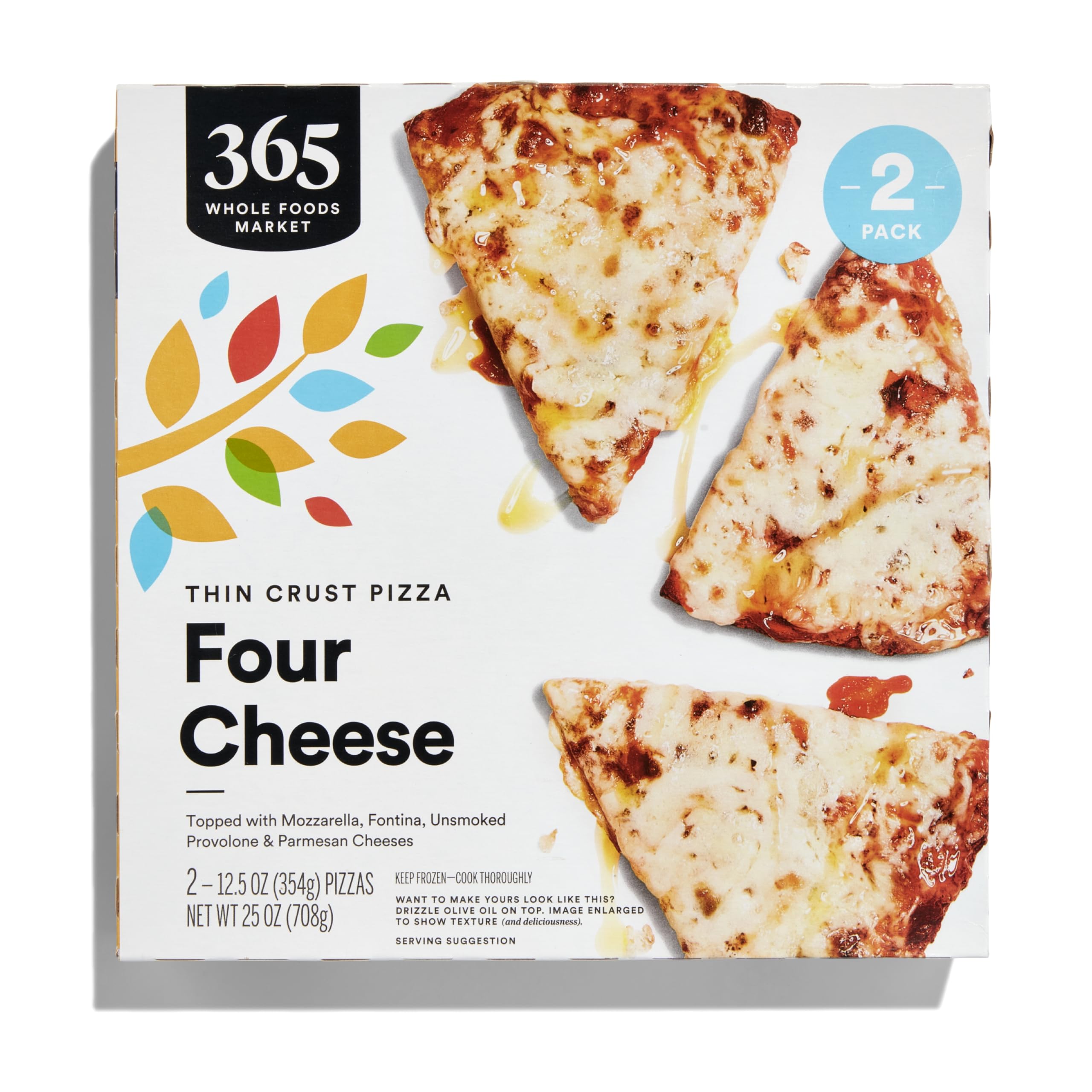 365 By Whole Foods Market, Pizza, Cheese Two Pack, Frozen, 25 Ounce