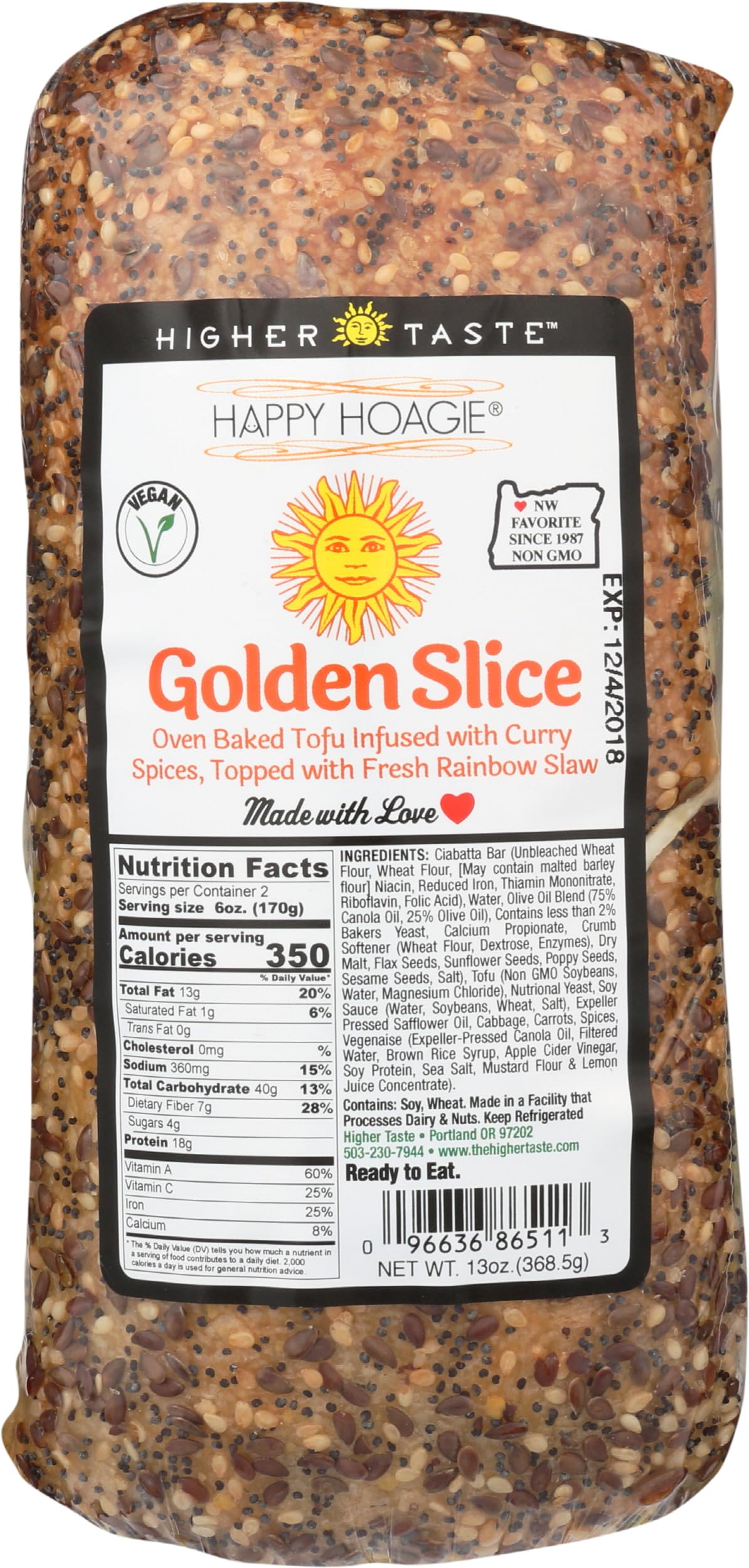 Higher Taste, Sandwich Golden Slice, 12 Ounce