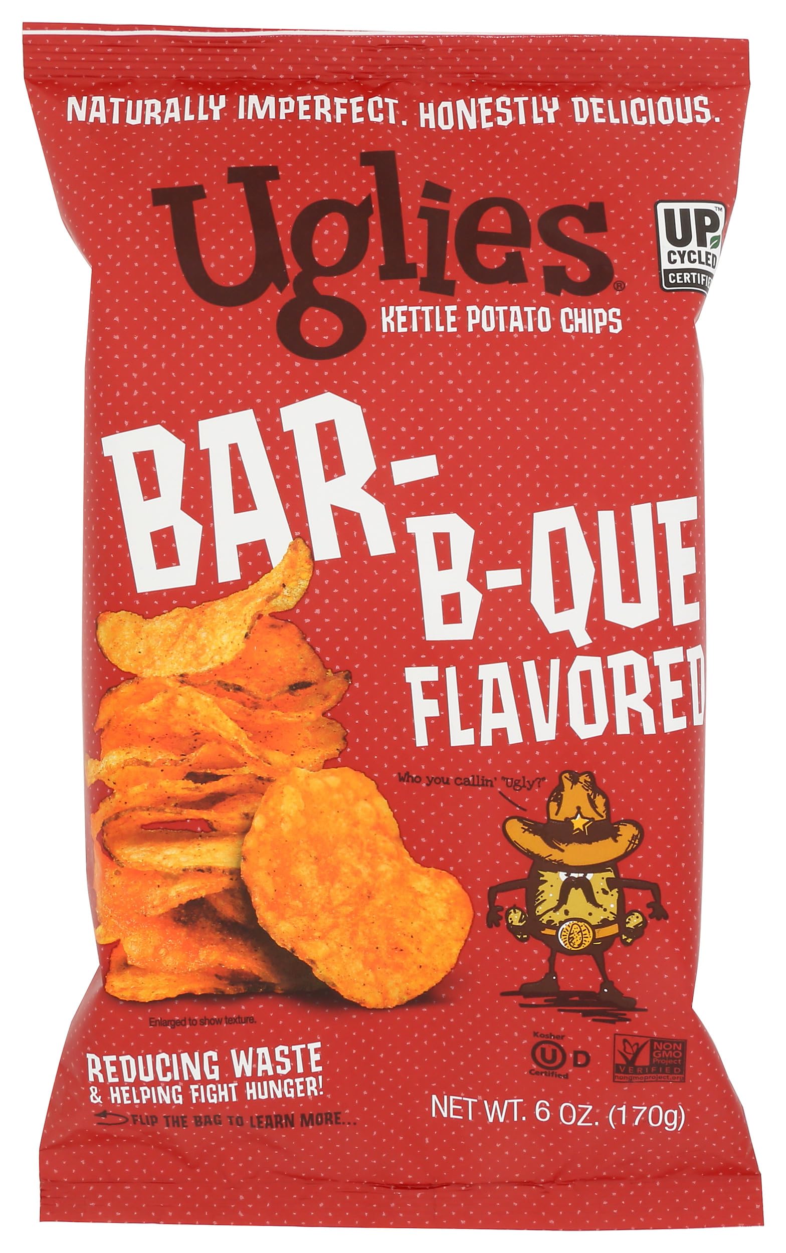 Uglies Snacks, Chips Potato Barbecue, 6 Ounce