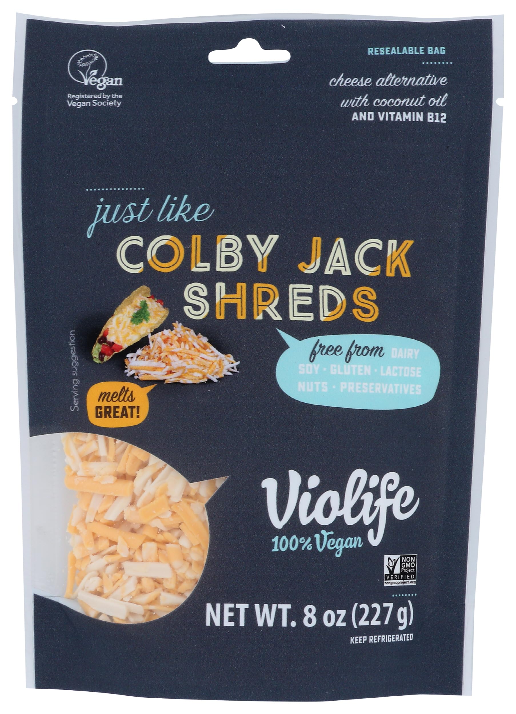 Cheese Alternative Colby Jack Shreds, 8 Ounce