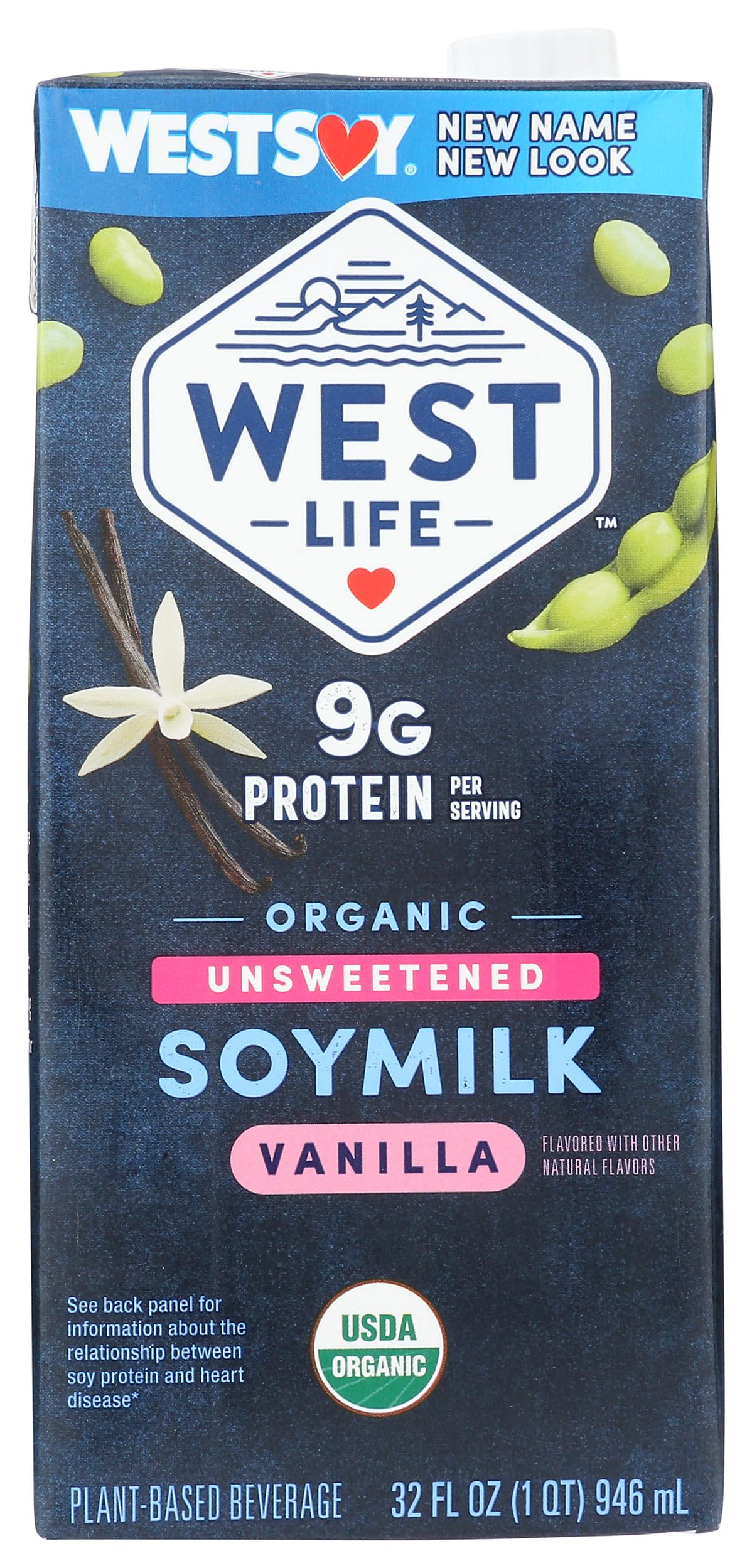 Soy Milk Vanilla Unsweetened Organic, 32 Fl Oz